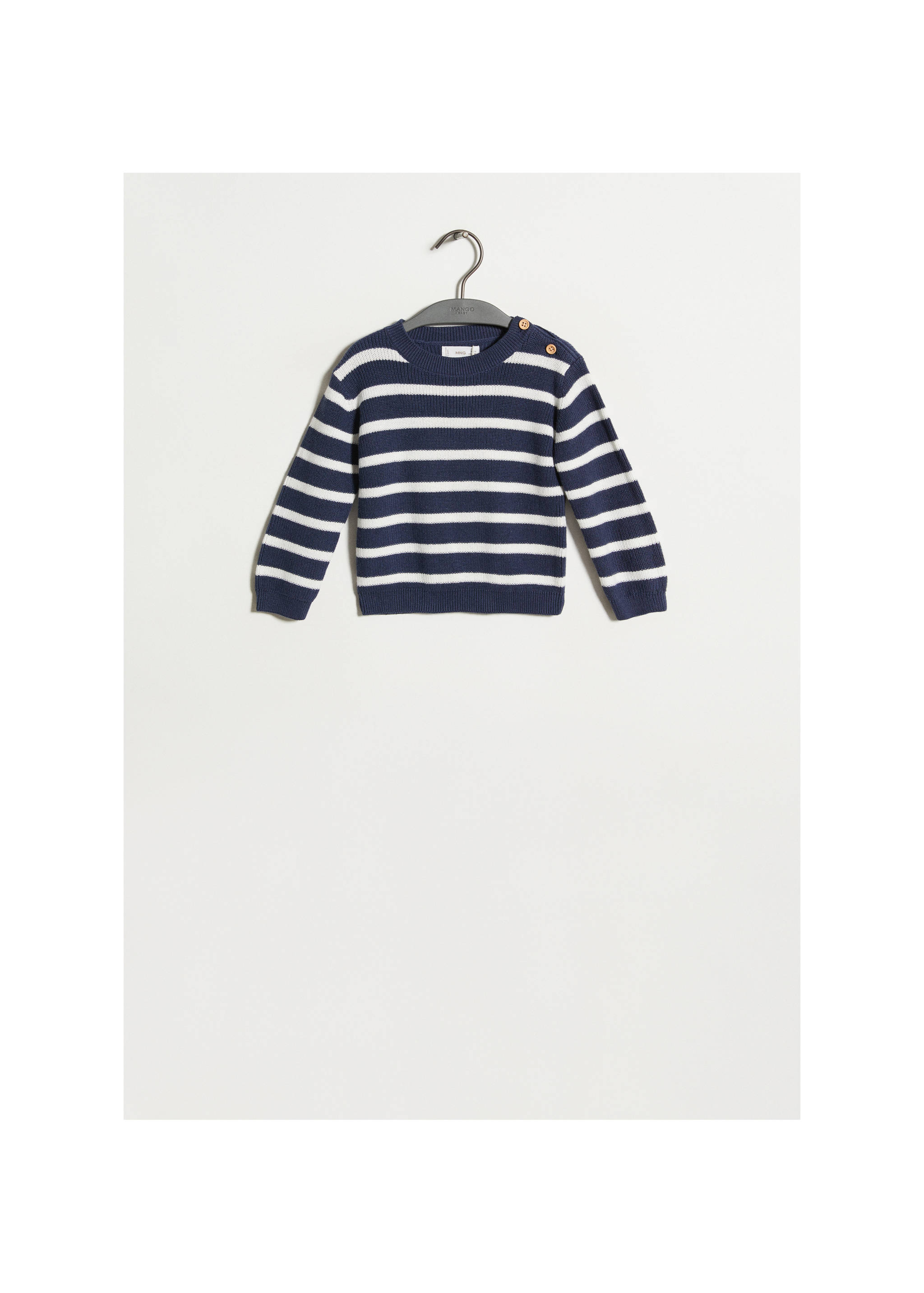 Knit striped sweater - Article without model, Dark Navy. Ref: 67046029-00.