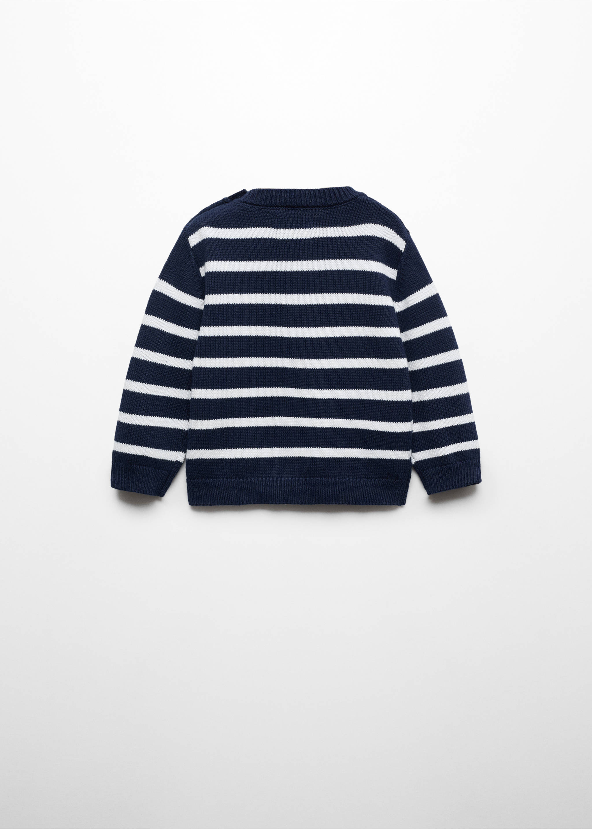 Knit striped sweater - Reverse of the article, Dark Navy. Ref: 67046029-00.