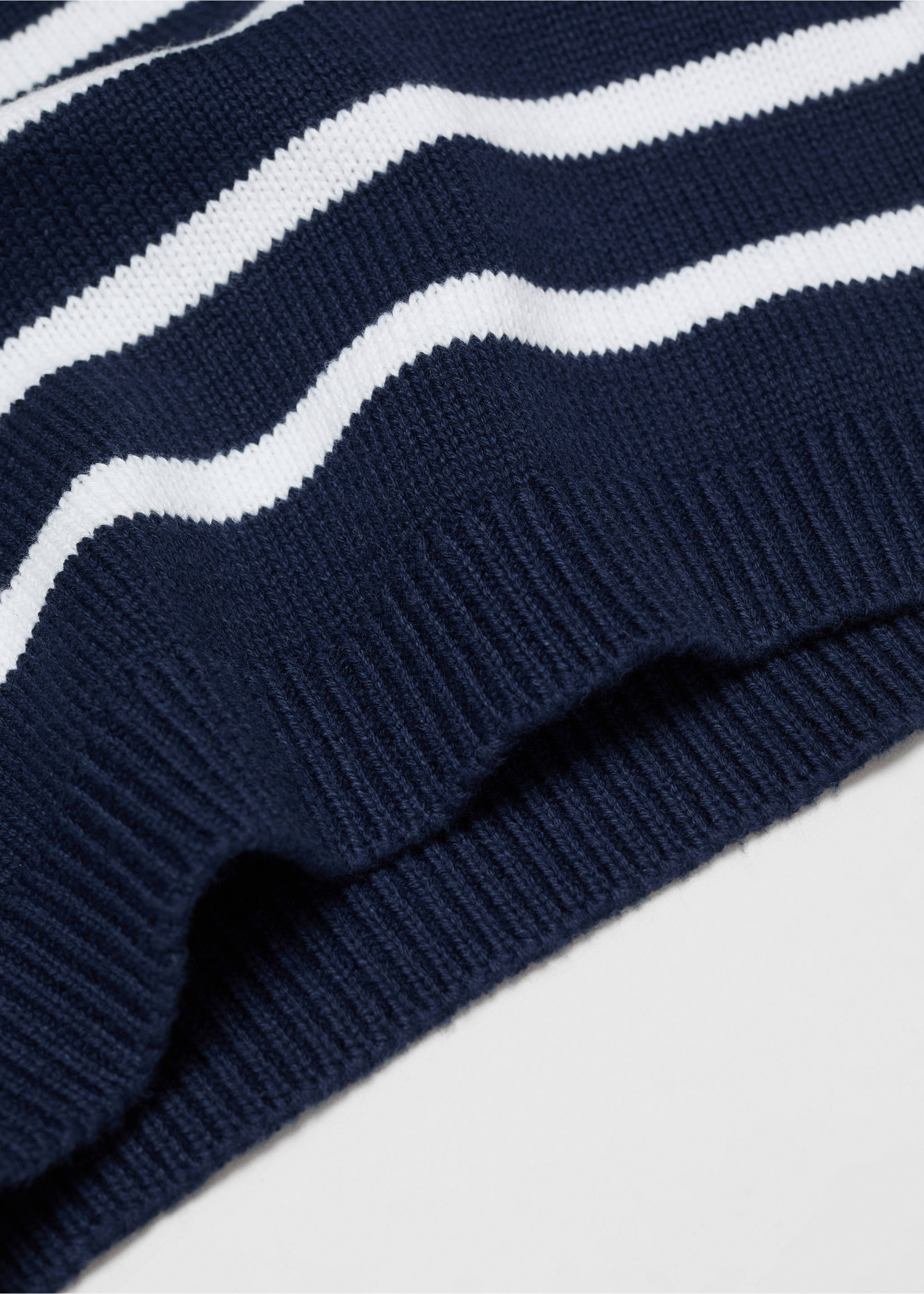Knit striped sweater - Details of the article 0, Dark Navy. Ref: 67046029-00.