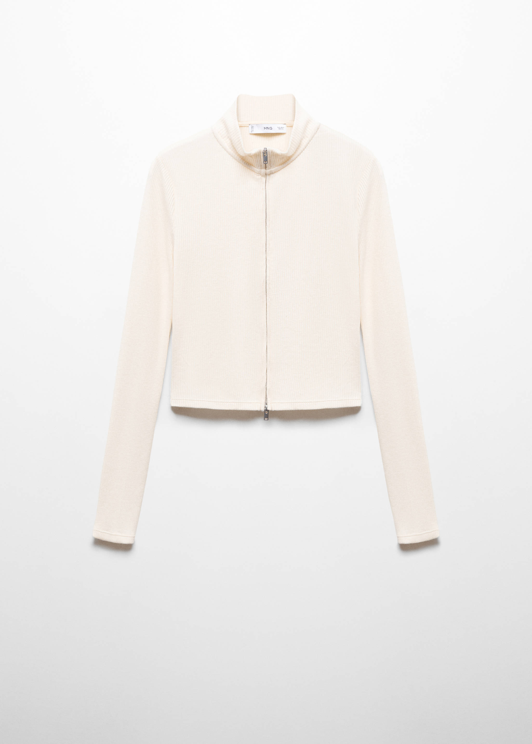 Cardigan mit halbhohem Kragen und Reißverschluss - Artikel ohne Model