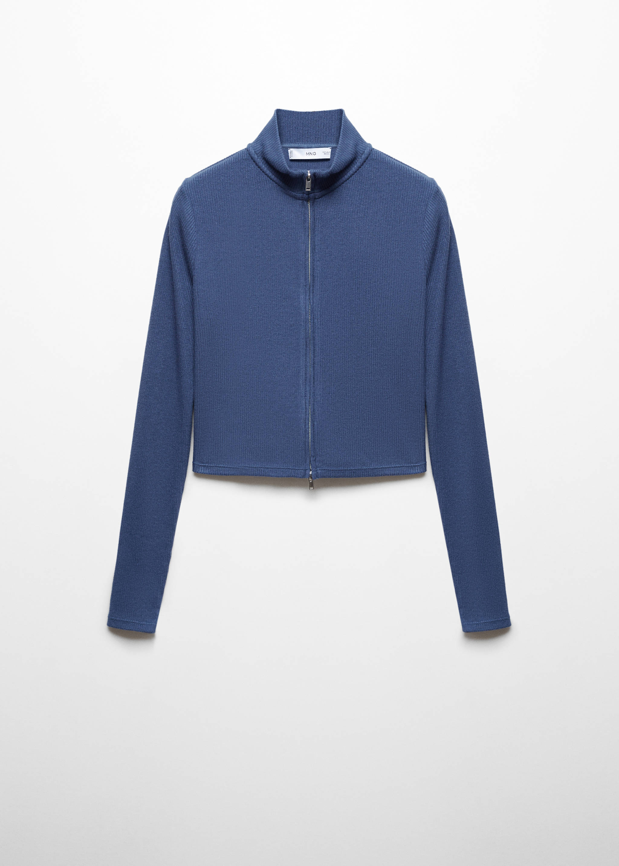 Cardigan mit halbhohem Kragen und Reißverschluss - Artikel ohne Model