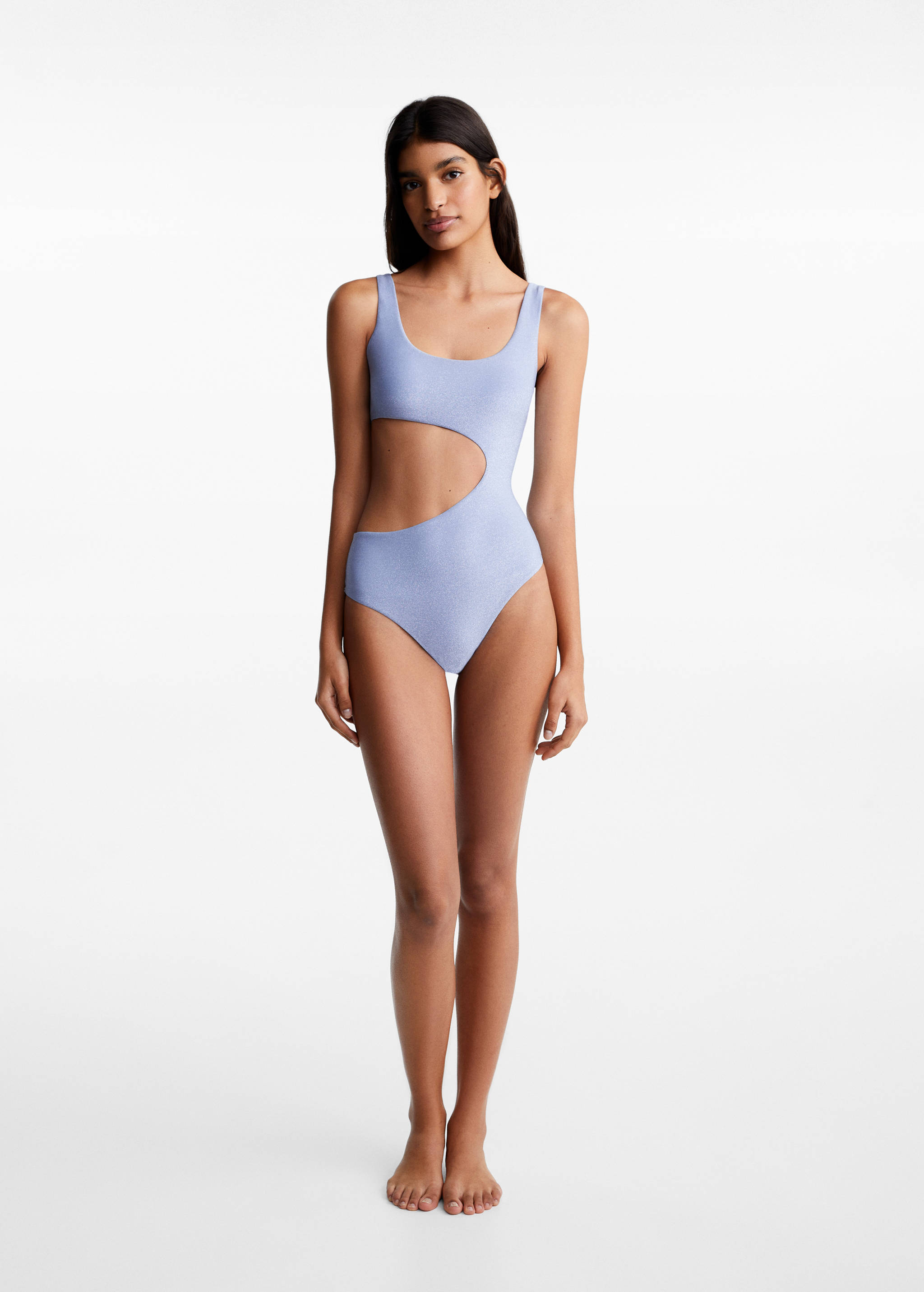 Costume da bagno asimmetrico lurex - Piano generale
