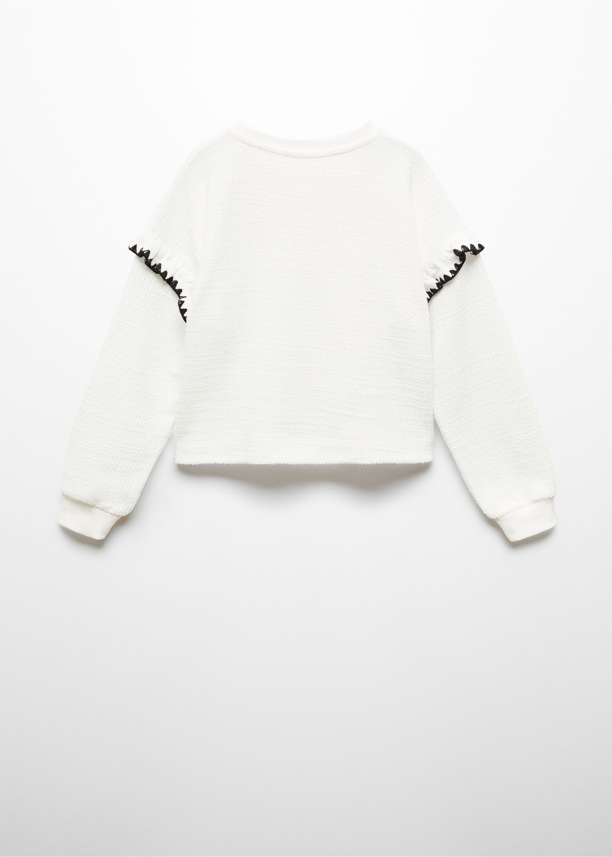 Ruffled textured sweatshirt - Reverse of the article
