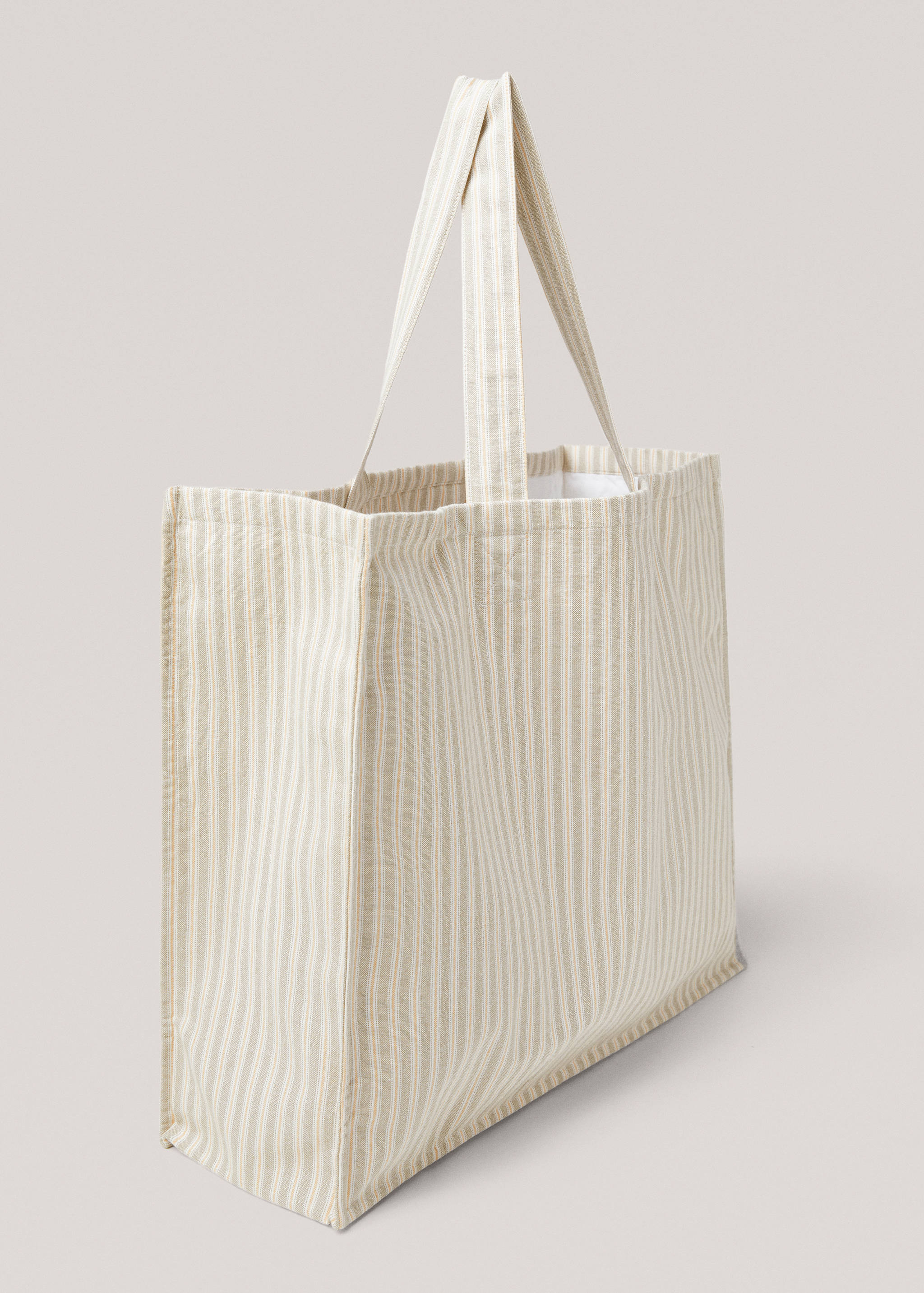 Striped cotton tote bag - Details of the article 1