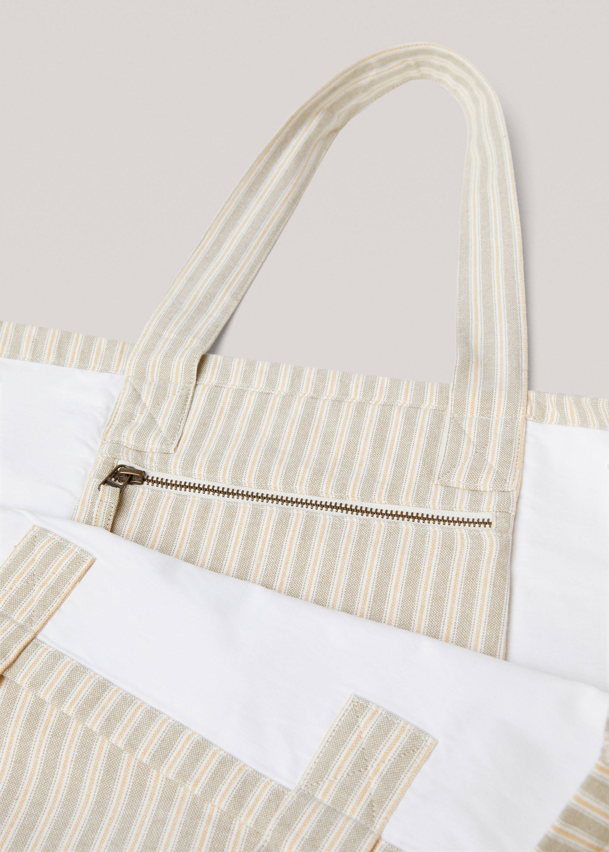 Striped cotton tote bag - Details of the article 2