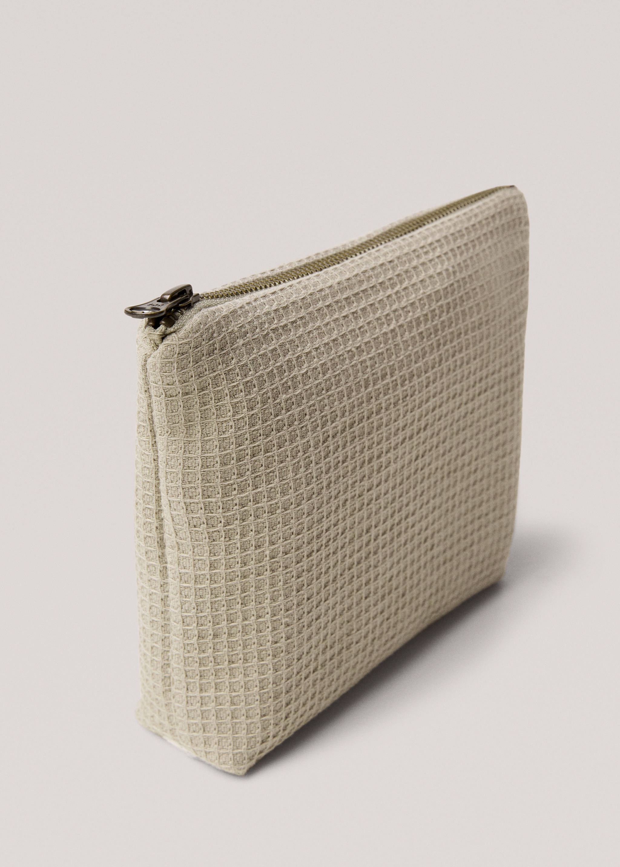 Saco de maquilhagem de algodão com textura de waffle - Pormenor do artigo 1