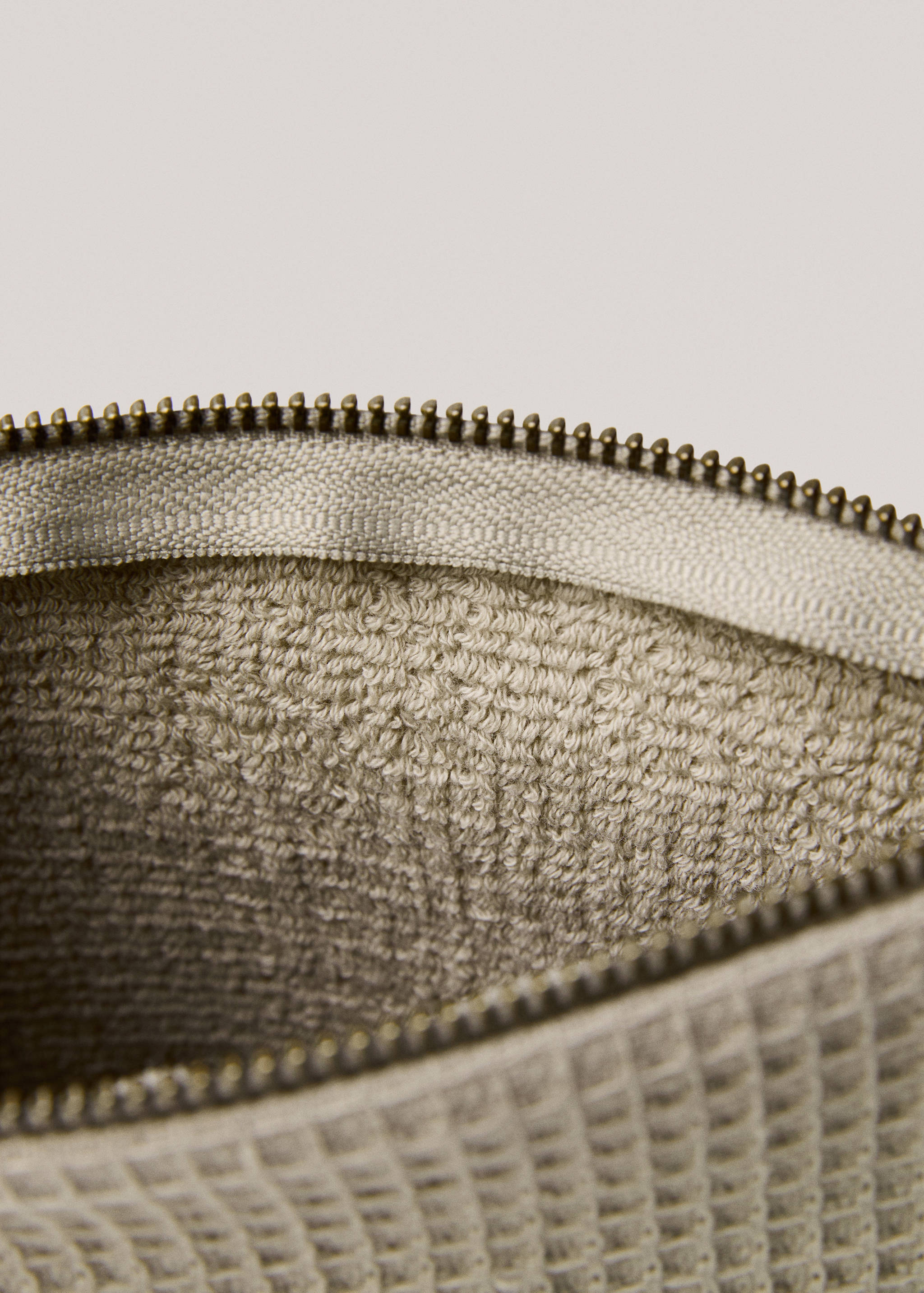 Saco de maquilhagem de algodão com textura de waffle - Pormenor do artigo 2