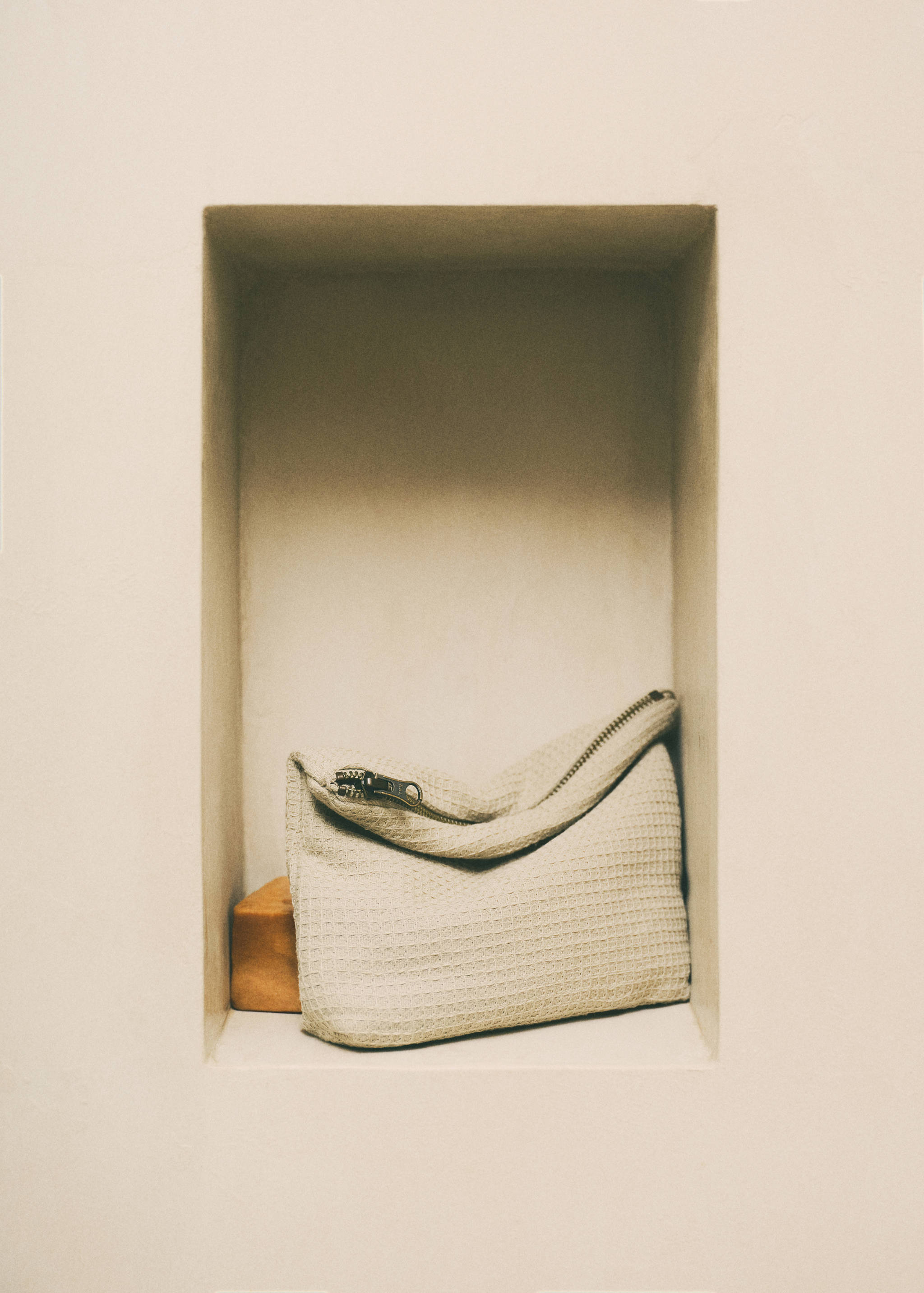 Saco de maquilhagem de algodão com textura de waffle - Pormenor do artigo 6