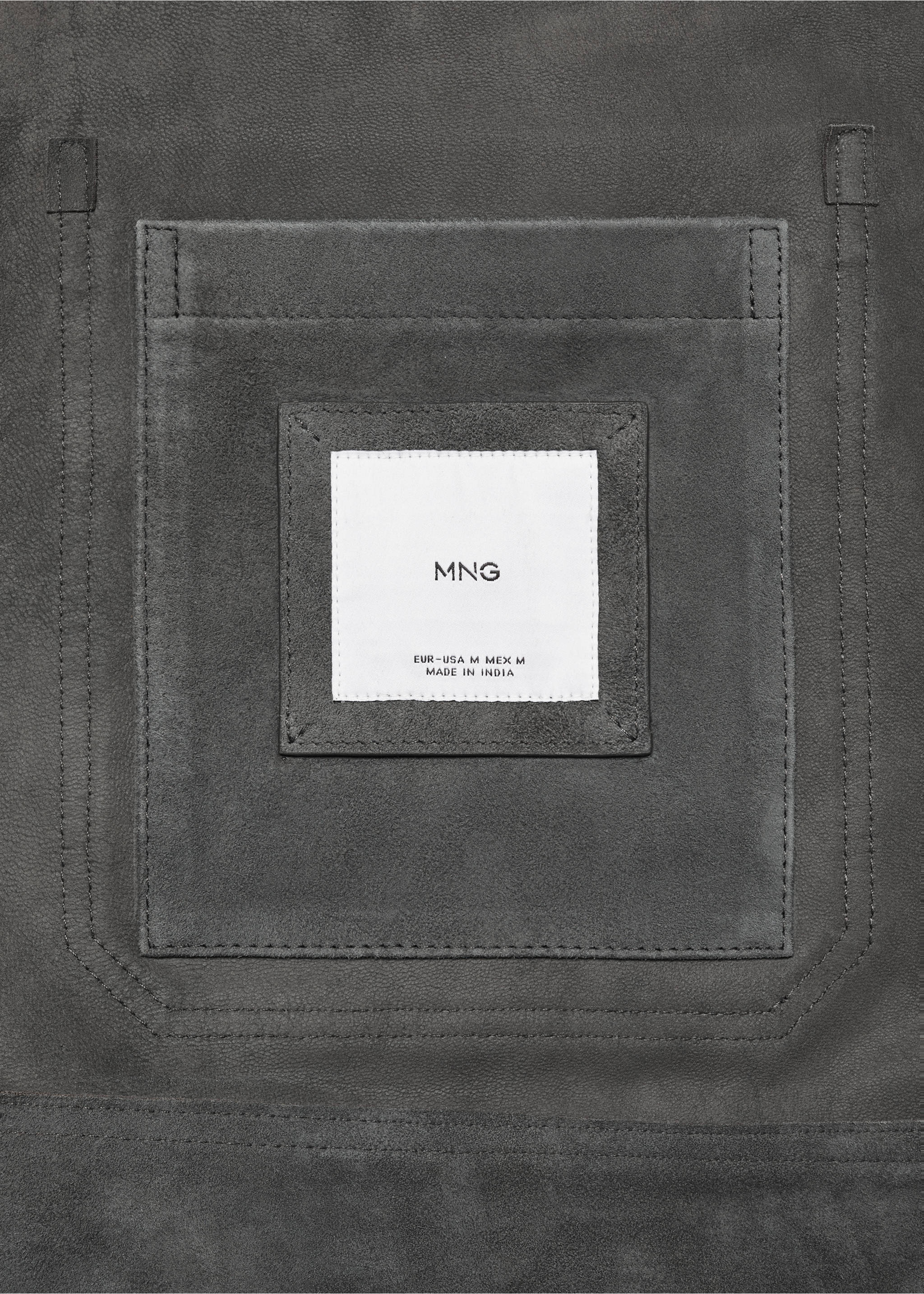 100% leather jacket with pockets - Details of the article 8, Grey. Ref: 67046311-00.