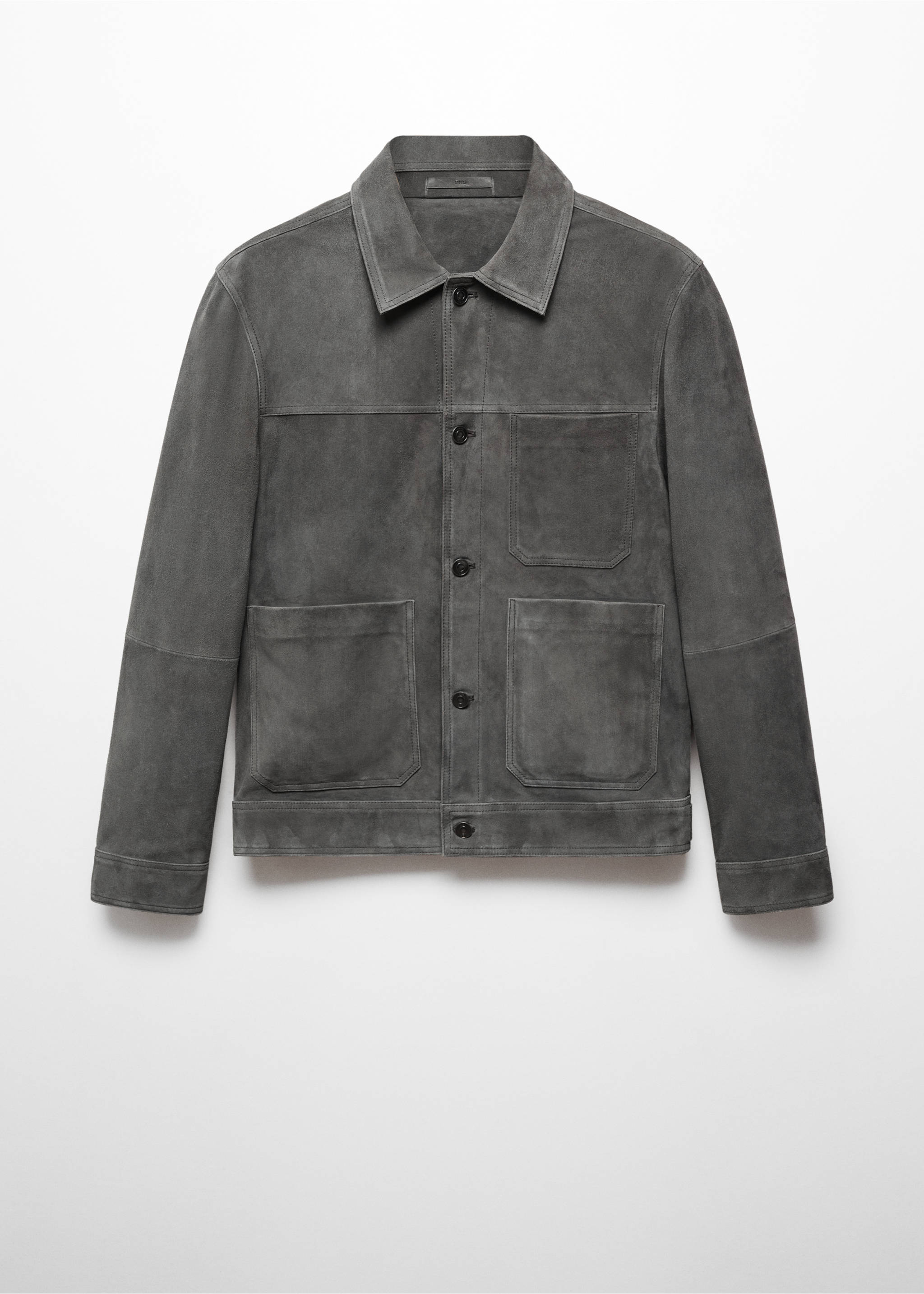 100% leather jacket with pockets - Article without model, Grey. Ref: 67046311-00.
