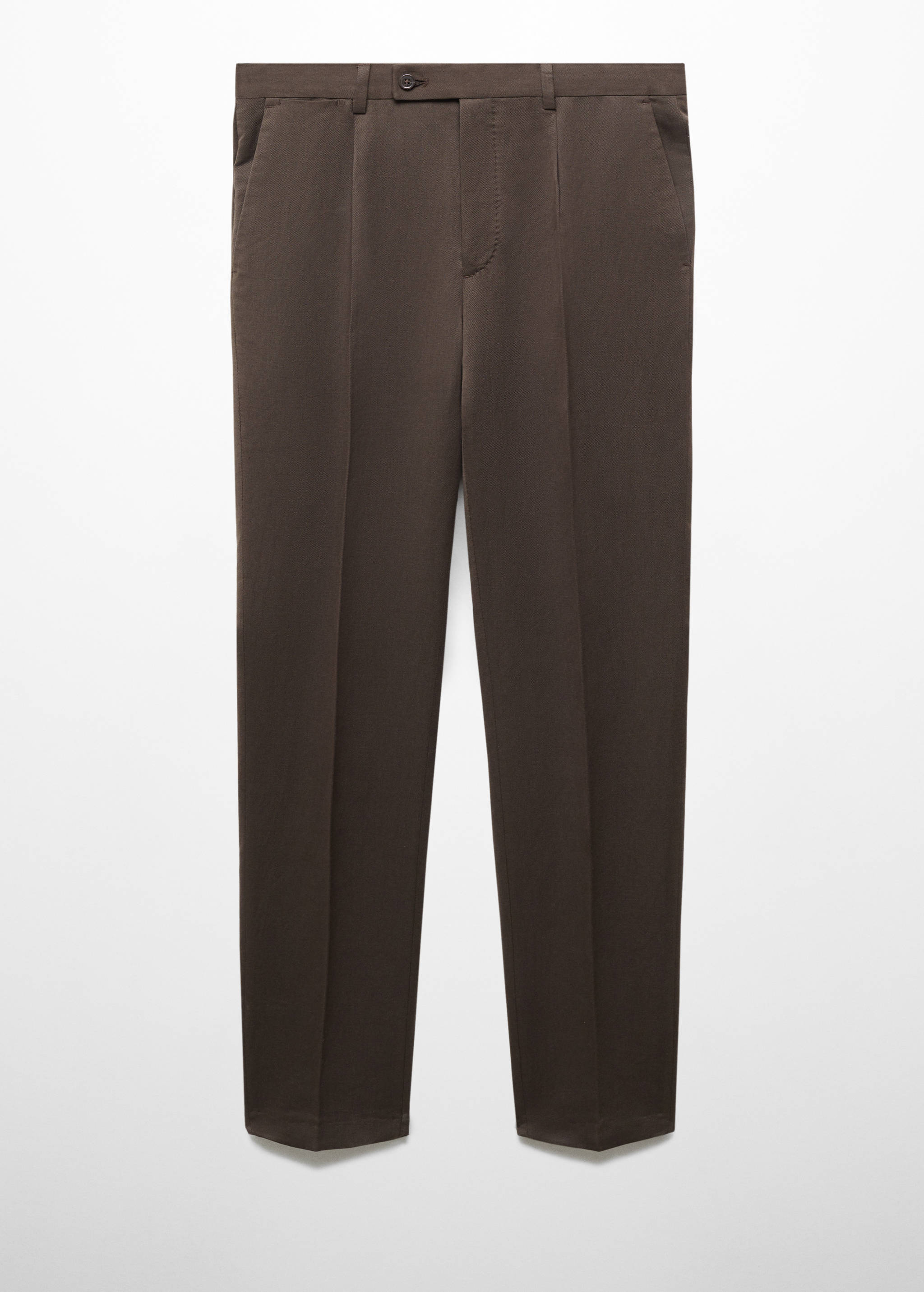 Calças de fato slim fit de algodão e linho - Artigo sem modelo