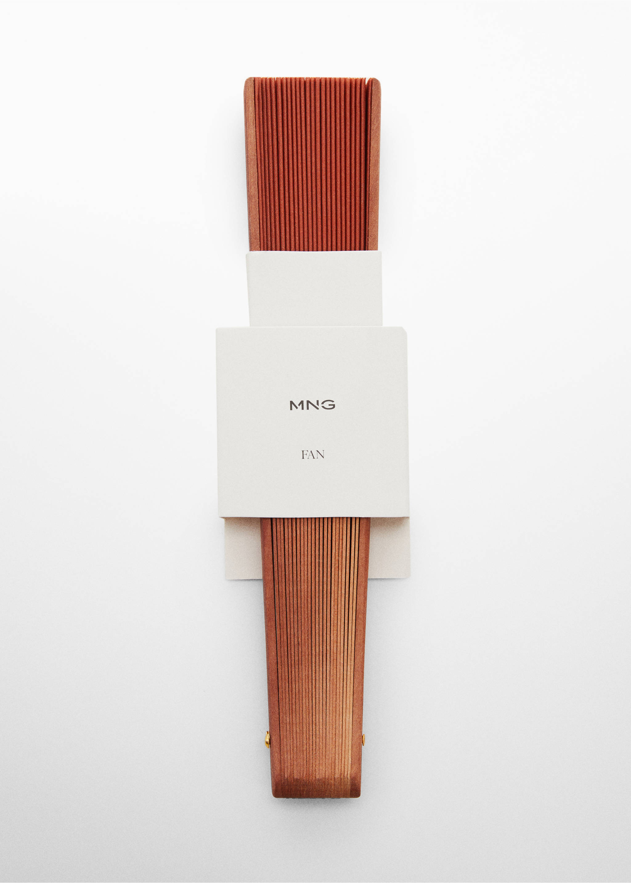Éventail en bois - Détail de l'article 1, Orange brûlé. Ref: 67046317-00.