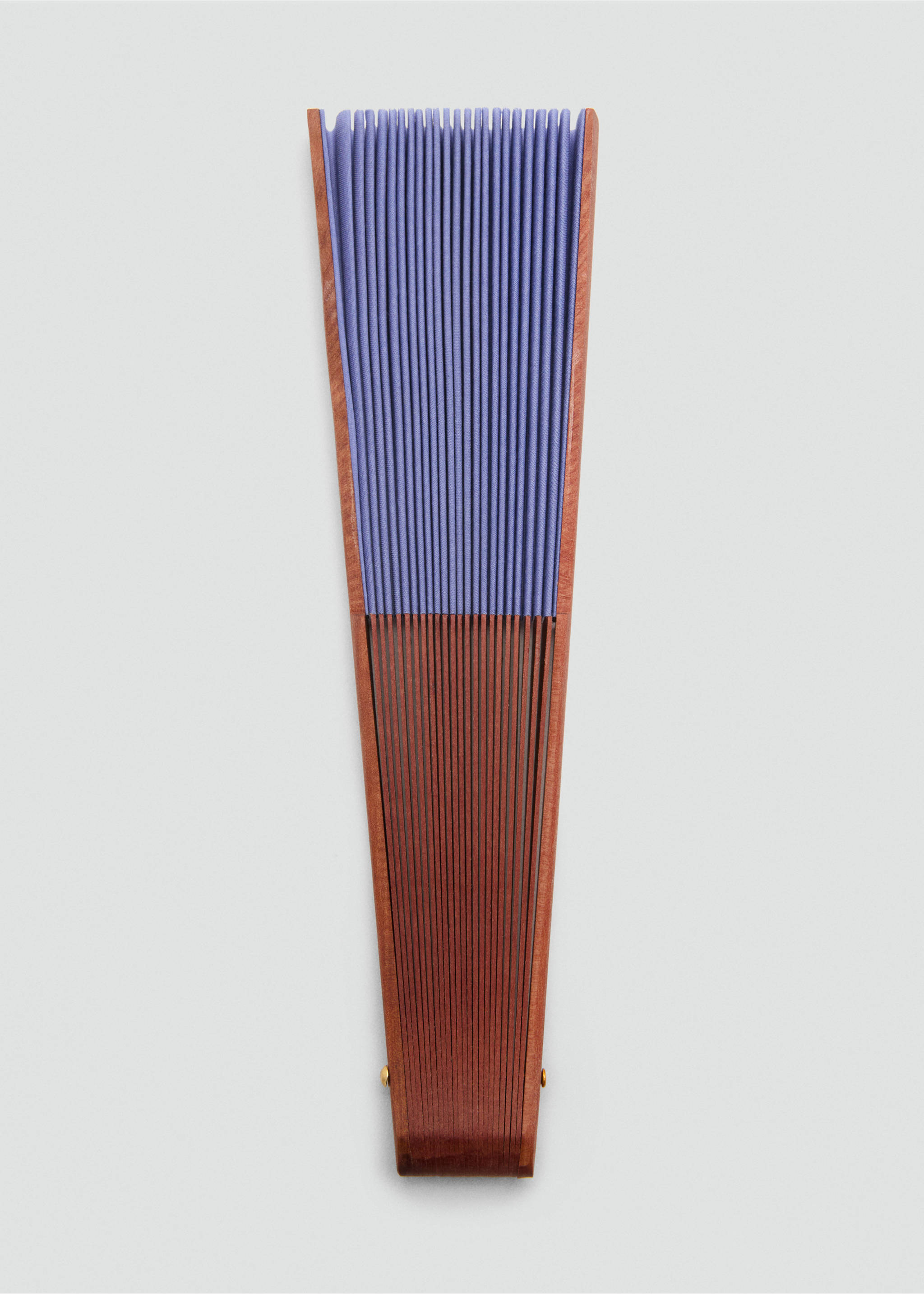 Fächer aus Holz - Mittlere Ansicht, Blau. Ref: 67046317-00.