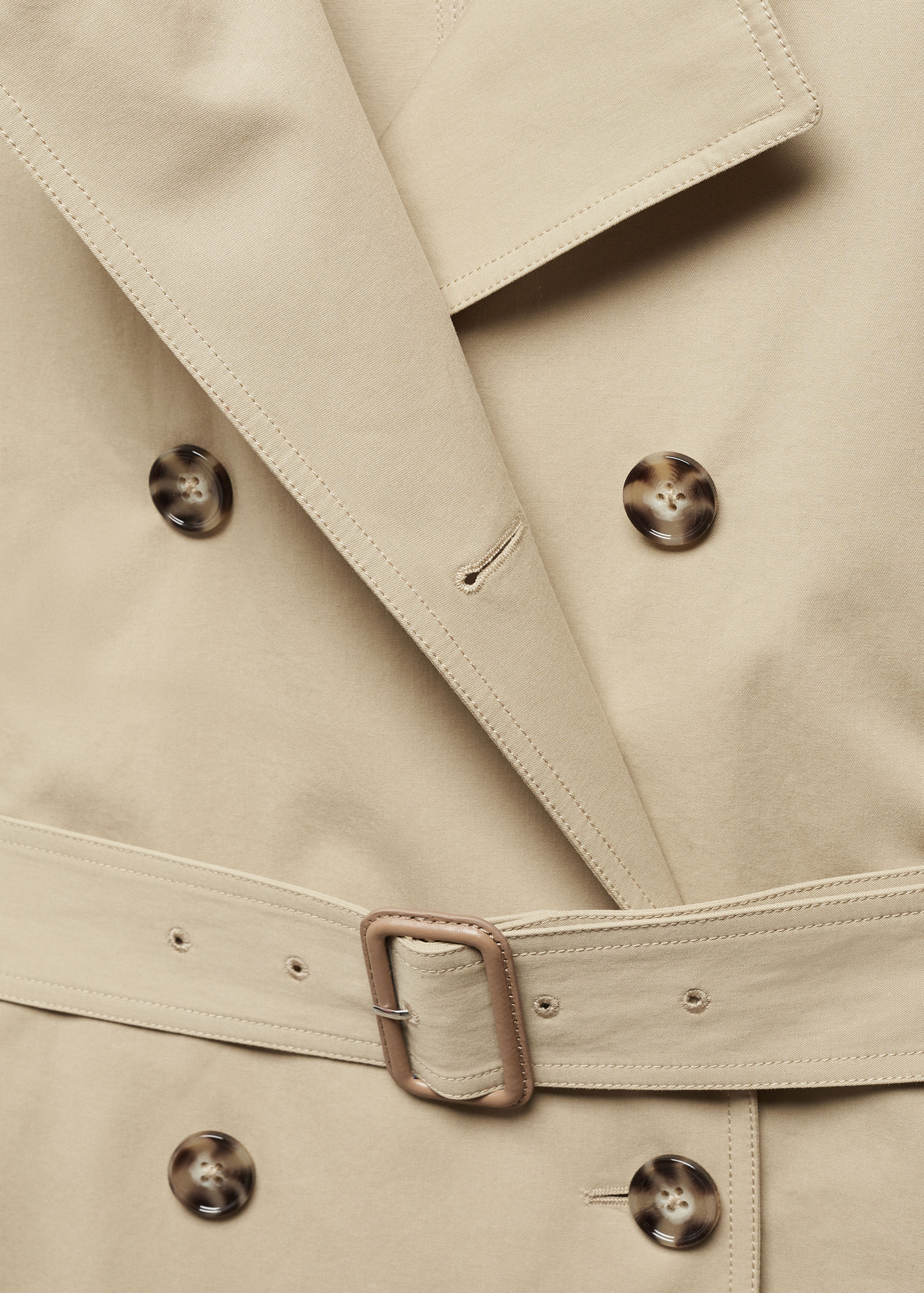 Double-breasted cotton trench coat - Details of the article 8