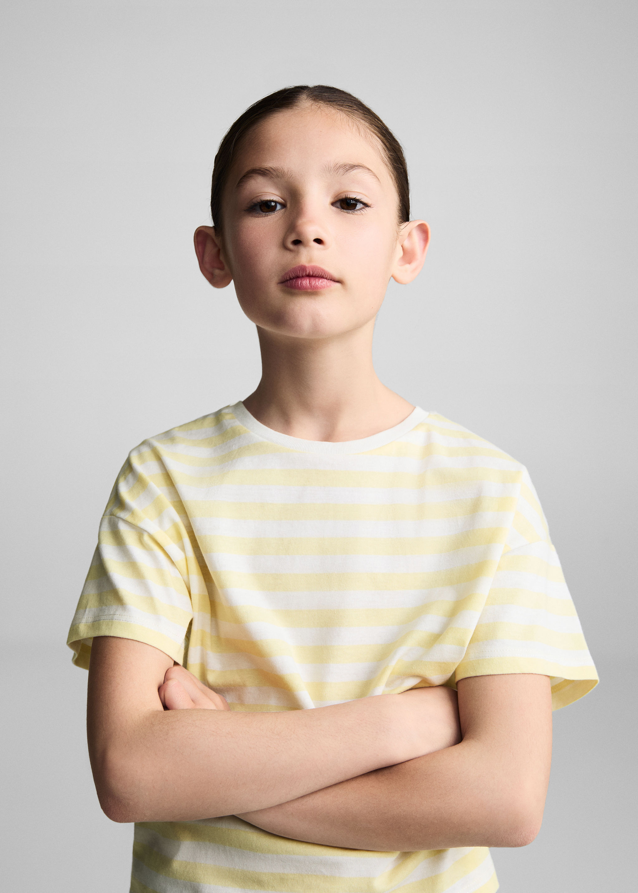 Striped cotton T-shirt - Details of the article 1