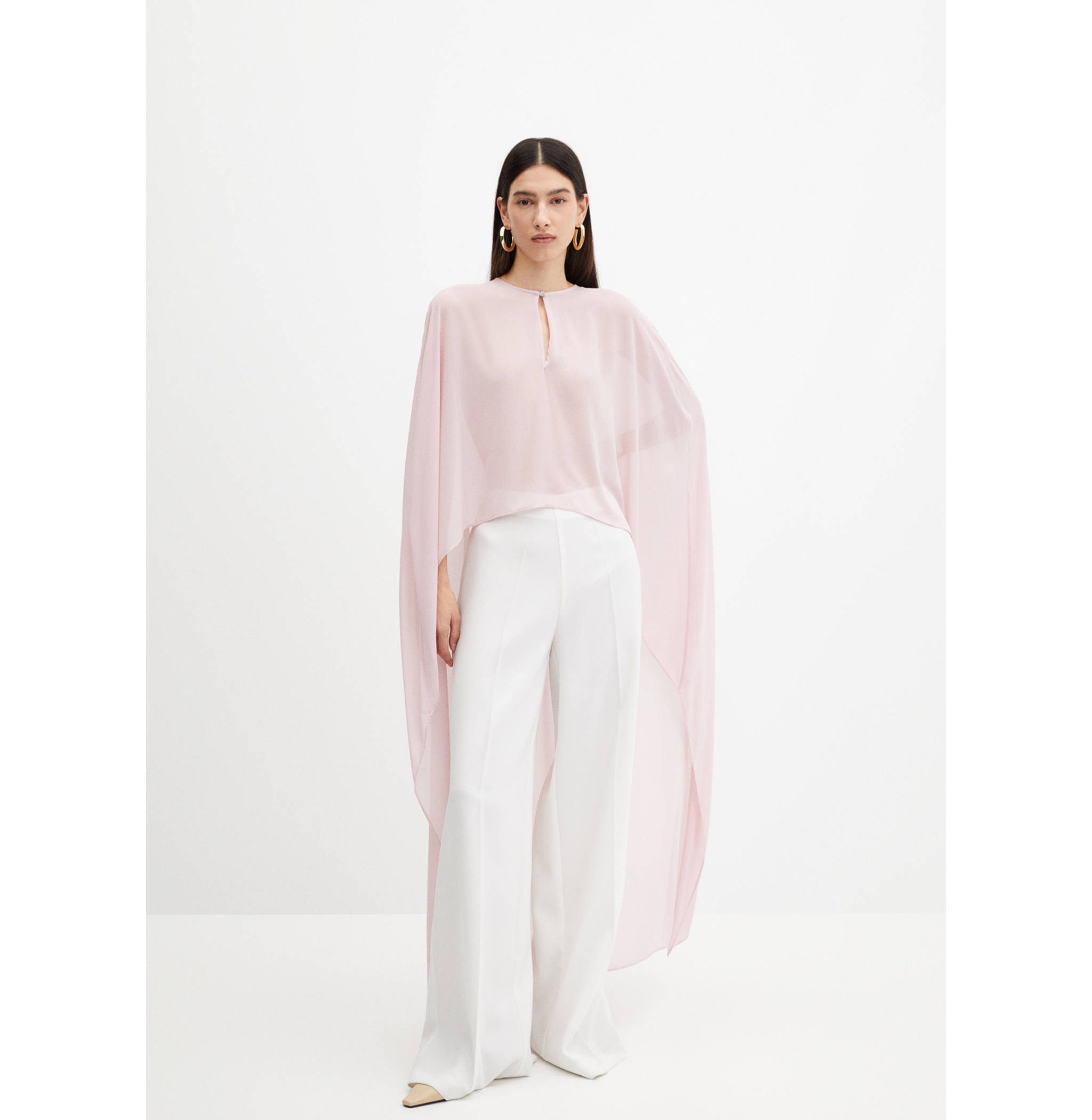 Cape semi-transparente asymétrique - Plan général