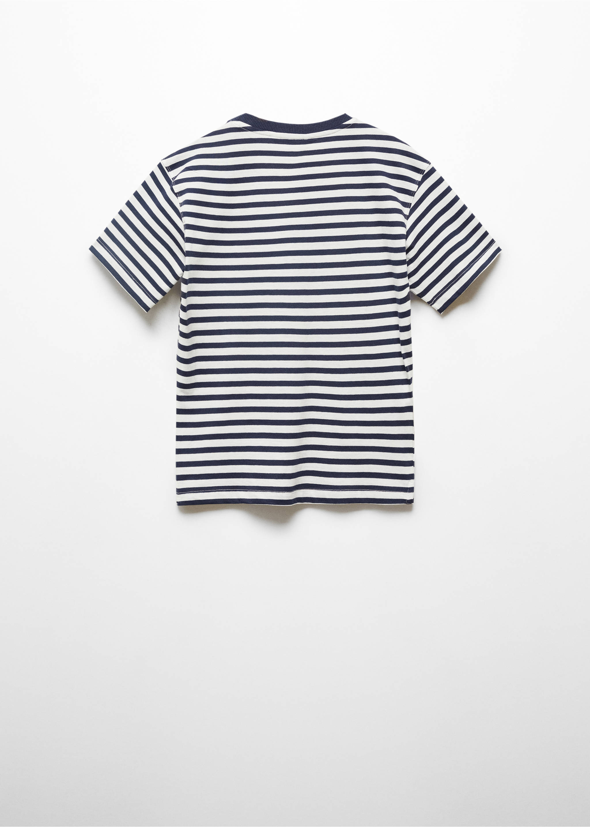 Striped cotton T-shirt - Reverse of the article, Dark Navy. Ref: 67046334-00.