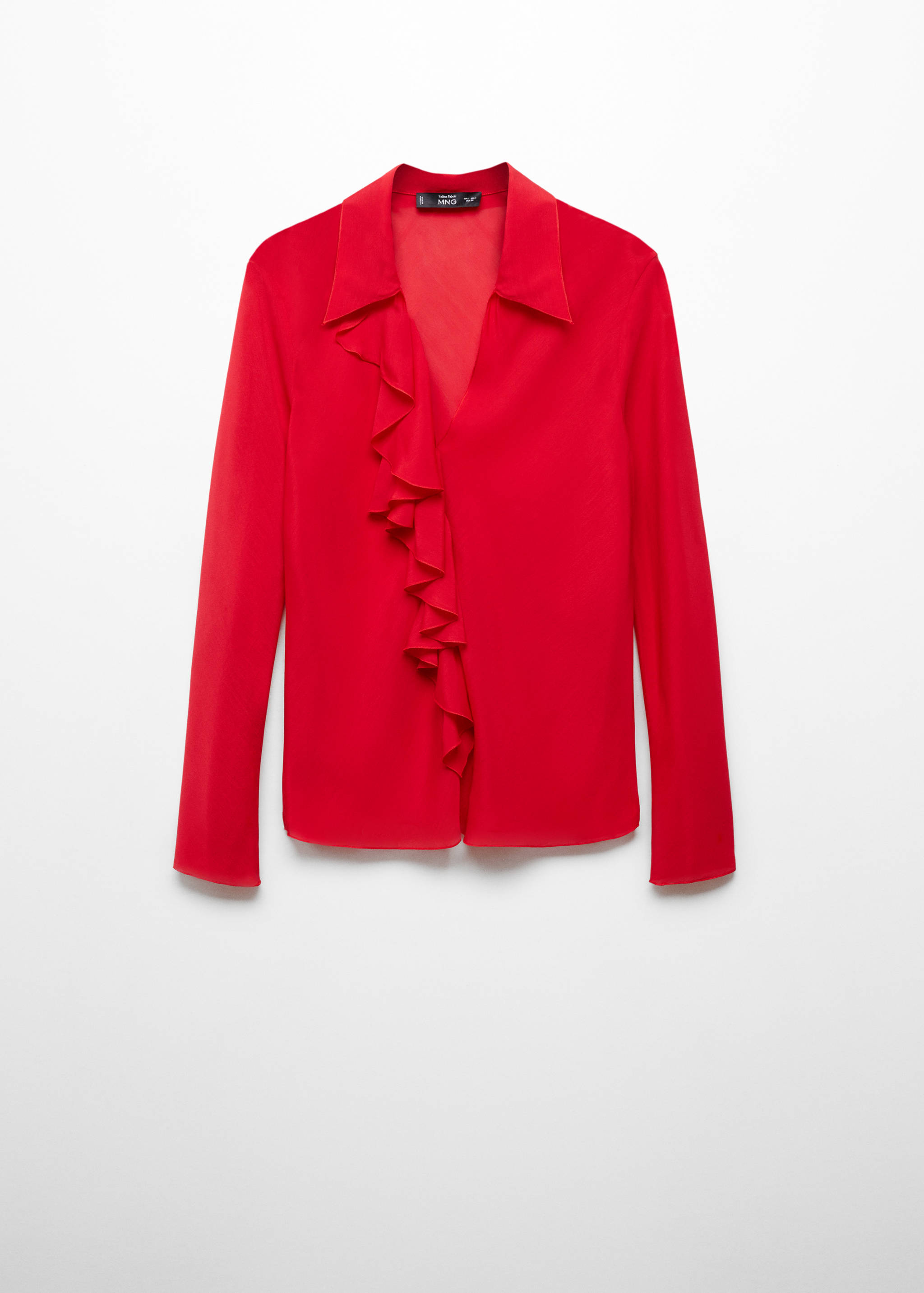 V-neck ruffled blouse - Article without model