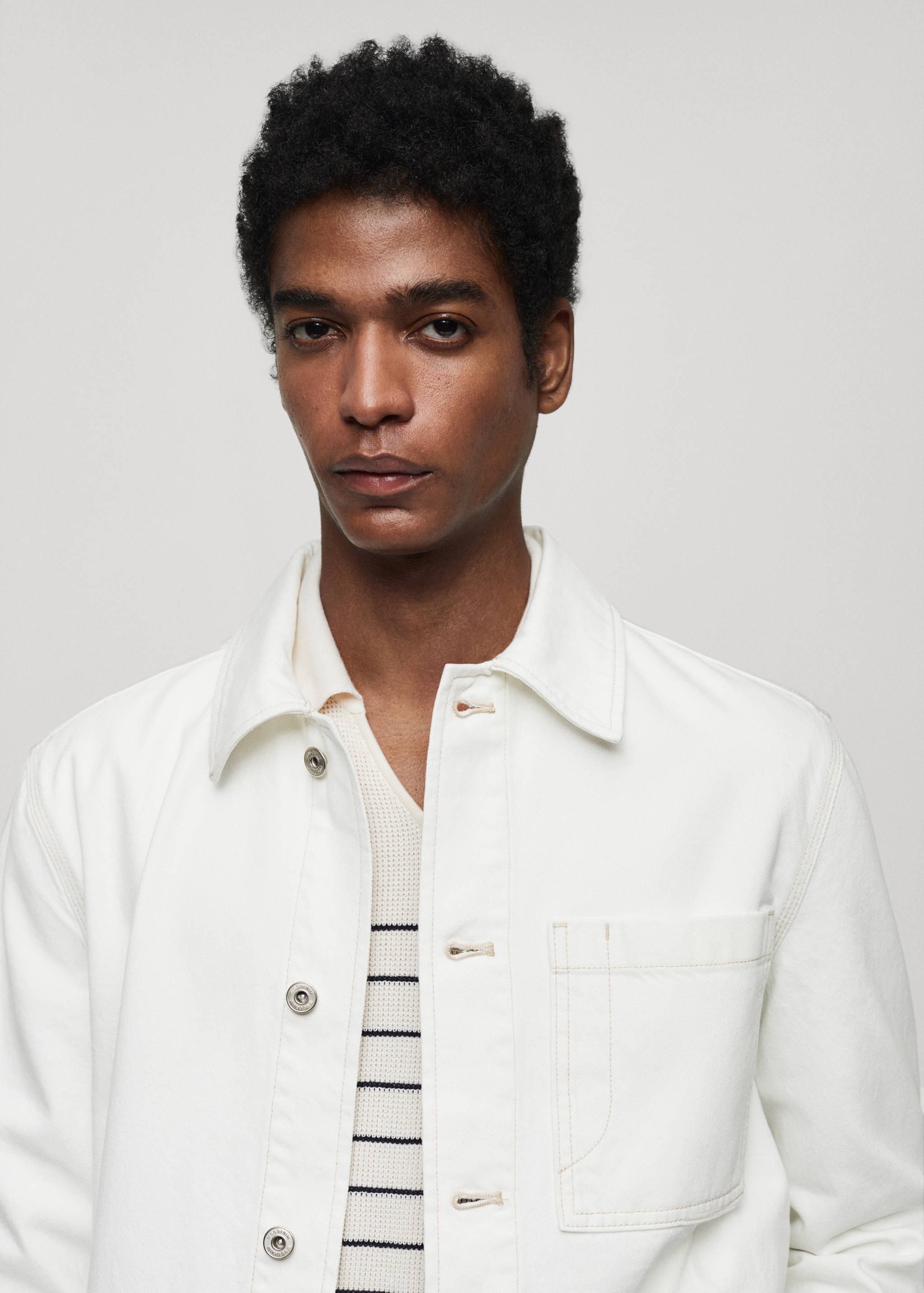 Sobrecamisa de 100% algodão com bolso - Pormenor do artigo 1