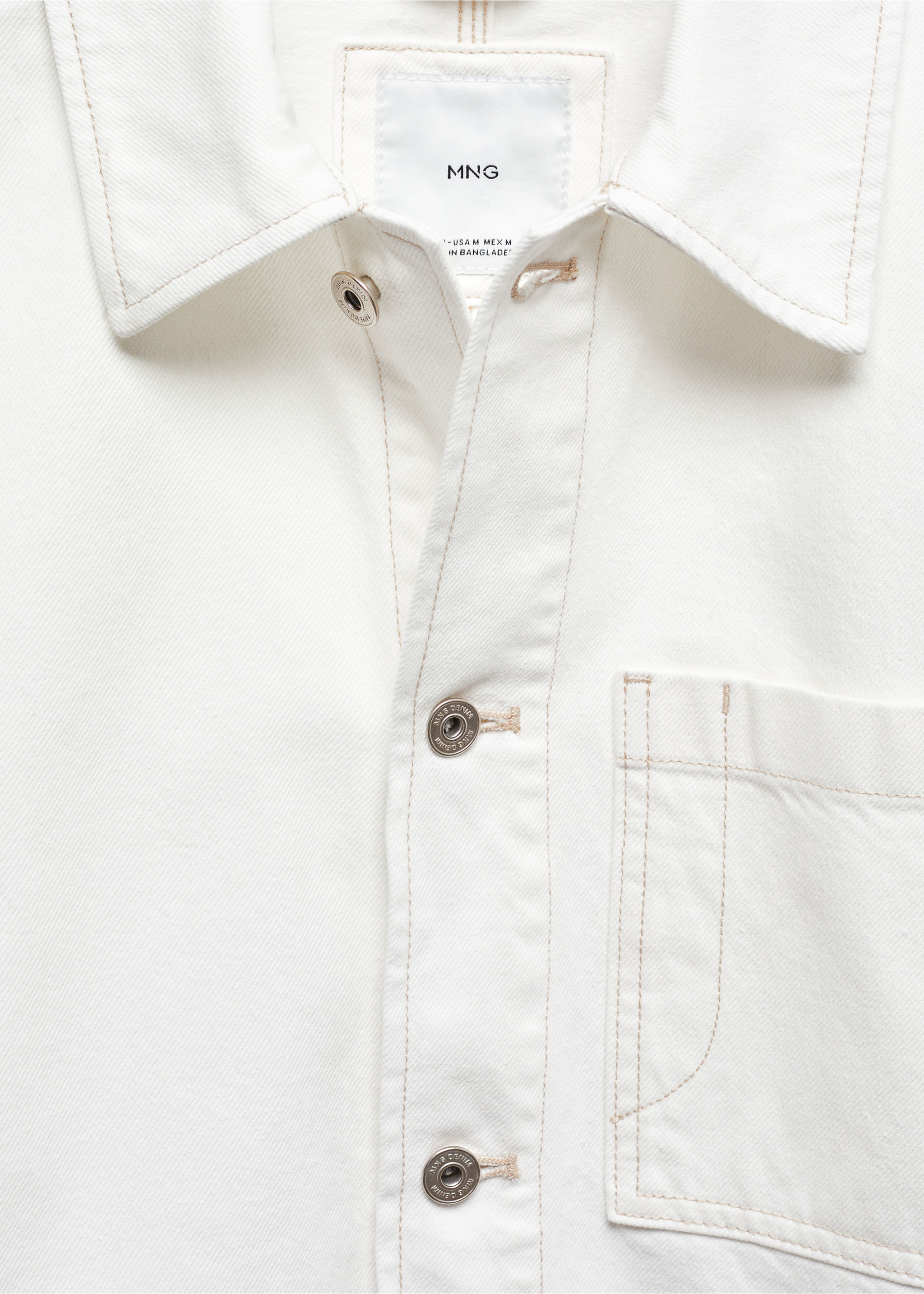 Overshirt aus 100 % Baumwolle mit Tasche - Detail des Artikels 8