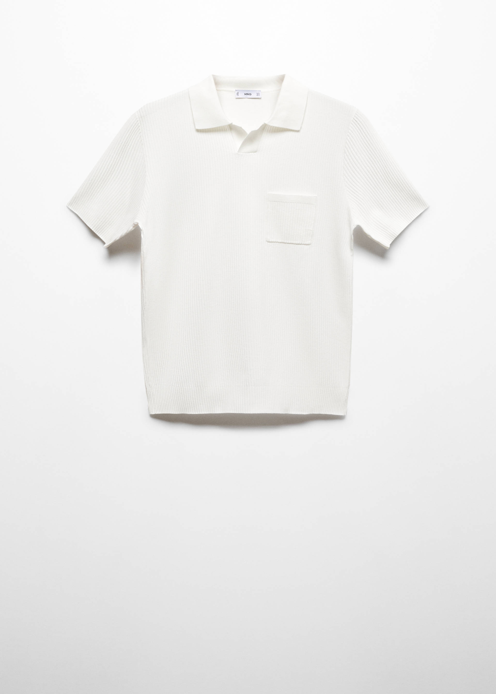 Geripptes Kurzarm-Poloshirt - Artikel ohne Model