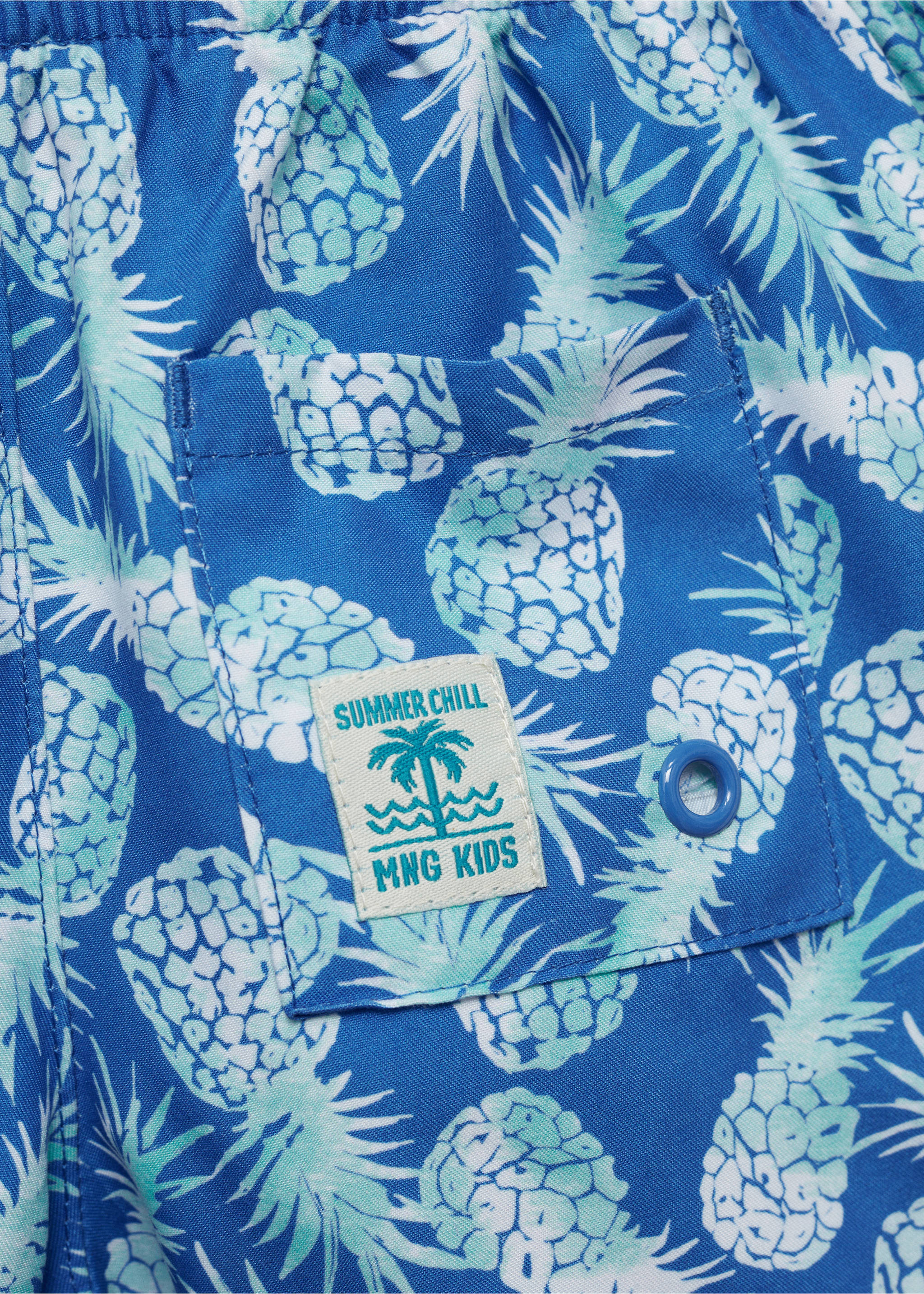 Maillot de bain imprimé ananas - Détail de l'article 0, Bleu électrique. Ref: 67046732-00.