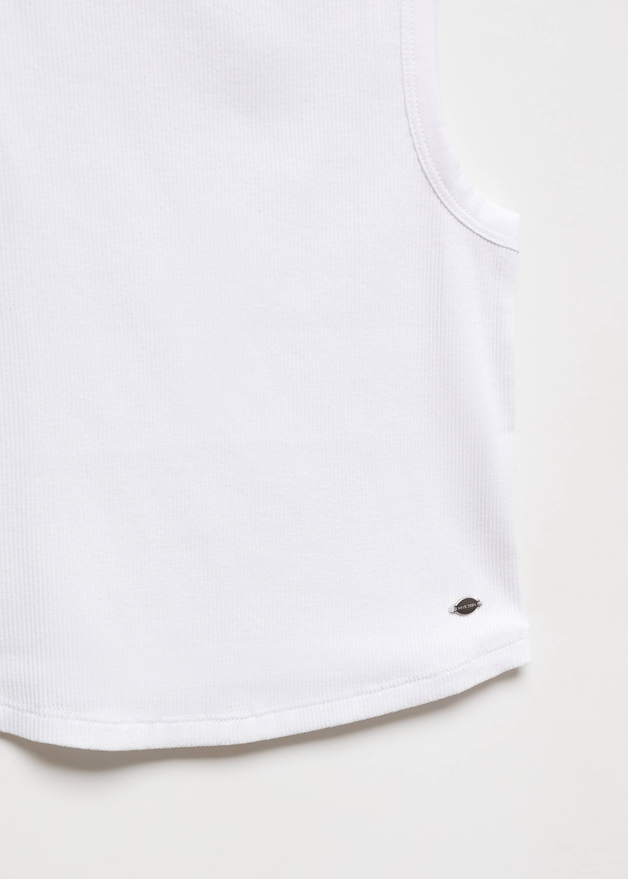 Cotton crop top - Details of the article 8, Off White. Ref: 67046734-00.