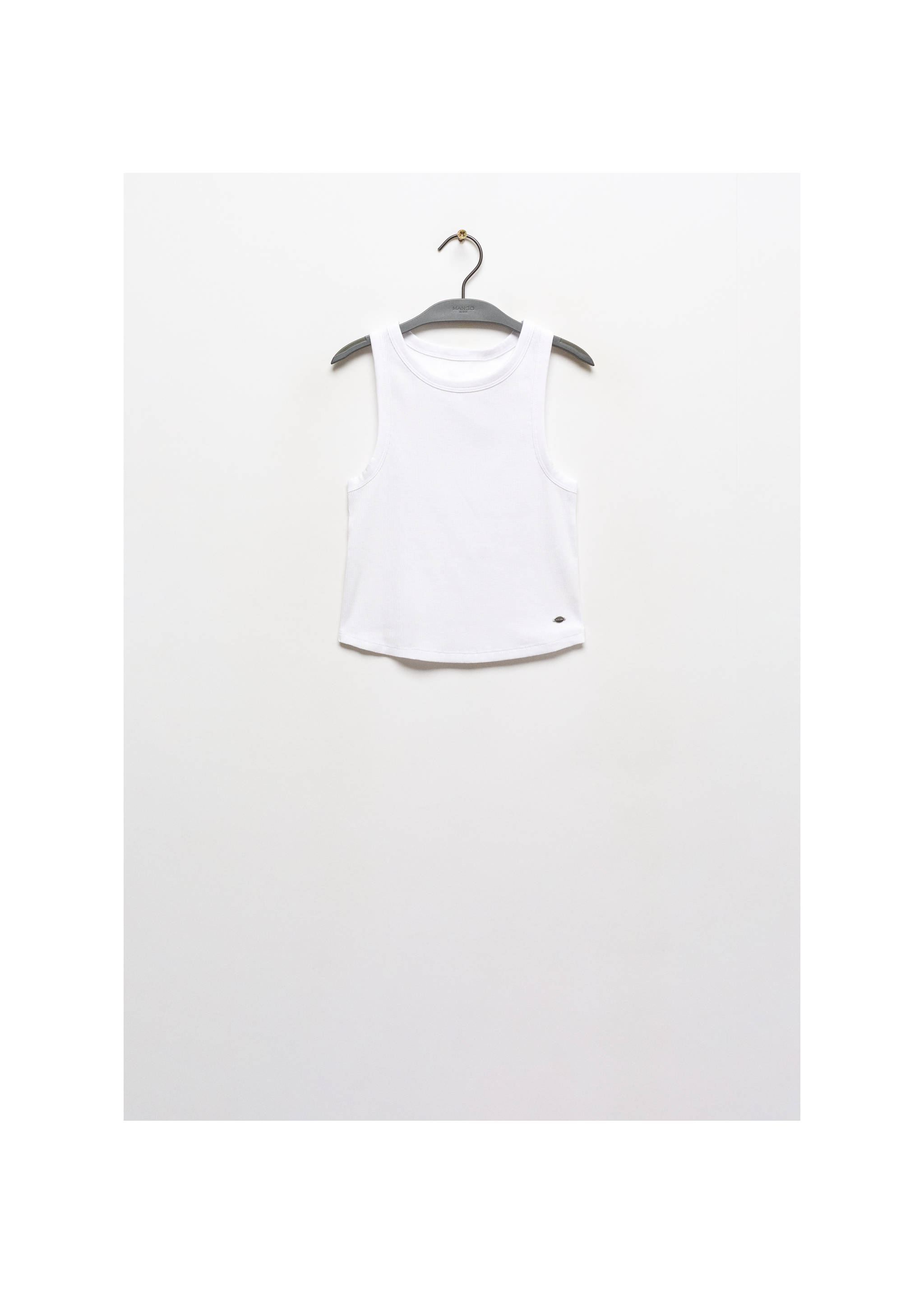 Cotton crop top - Article without model, Off White. Ref: 67046734-00.
