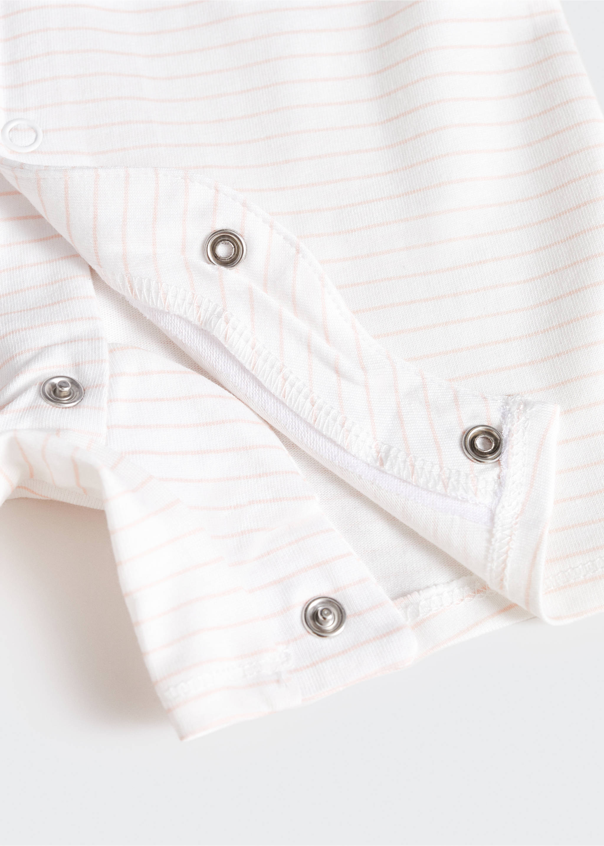 Striped bodysuit pyjamas - Details of the article 8, Pink. Ref: 67046738-00.