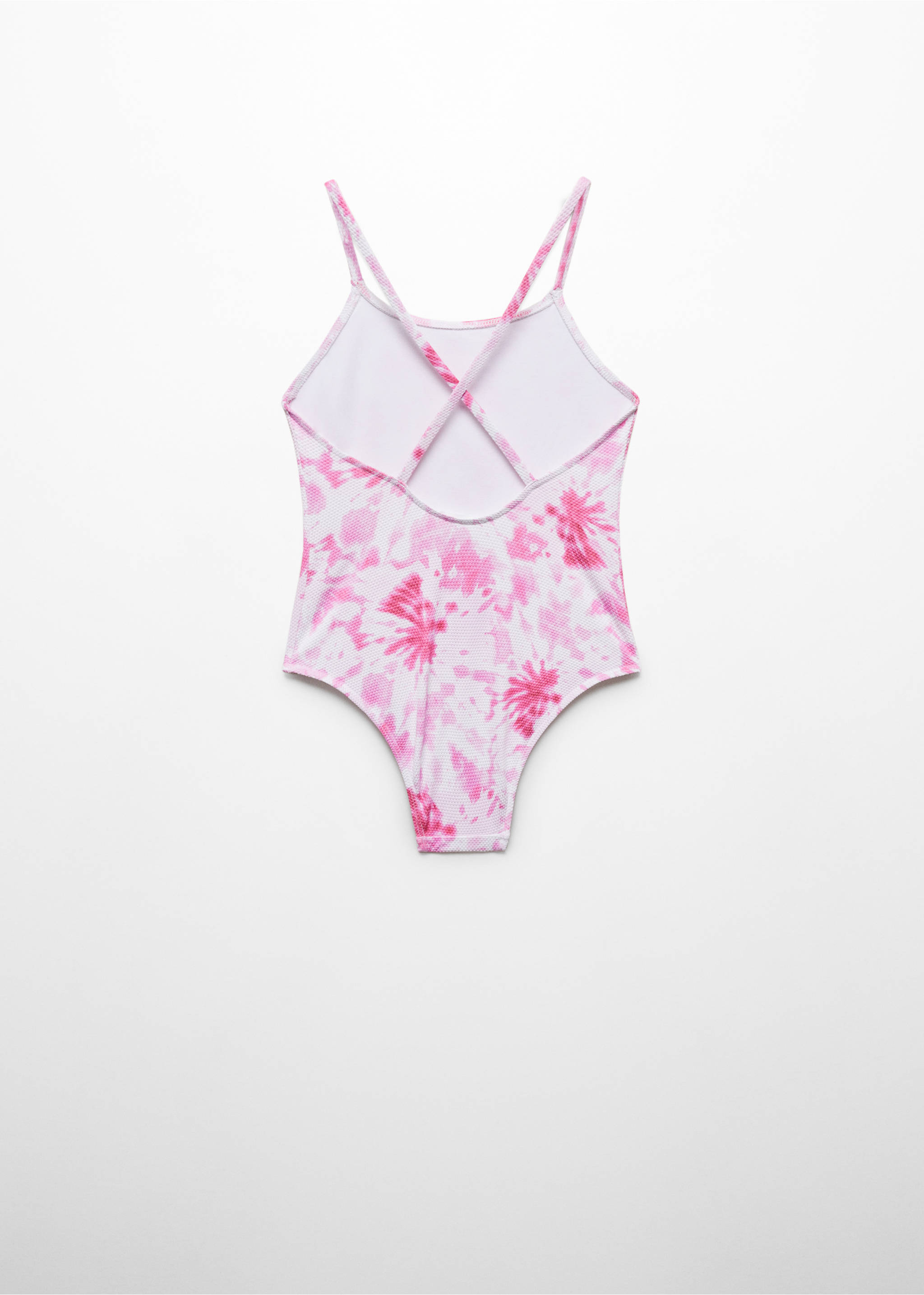 Bañador estampado tie-dye - Reverso del artículo, Fucsia. Ref: 67046752-00.