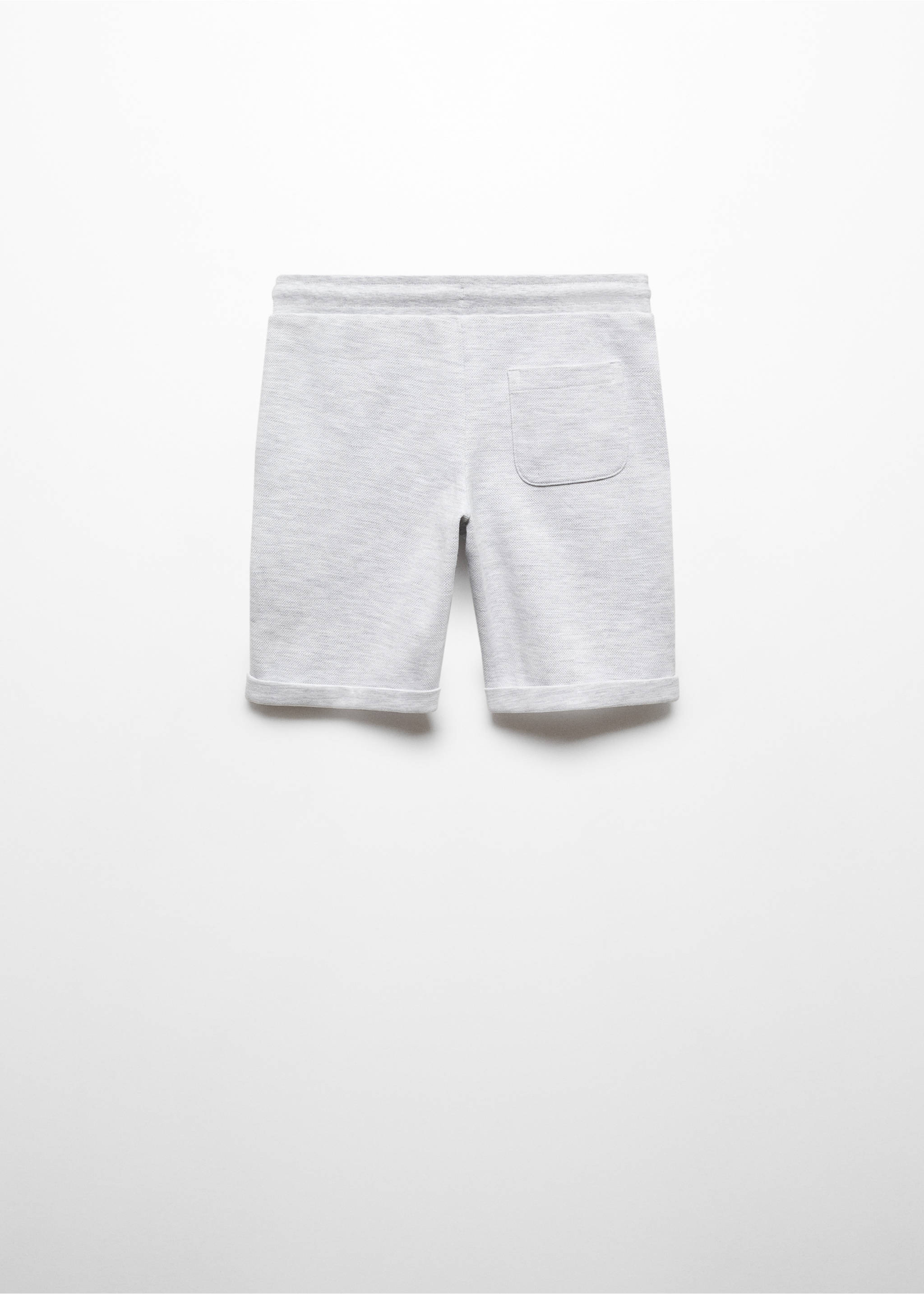 Cotton shorts with elastic waist - Reverse of the article, Medium Heather Grey. Ref: 67047118-00.