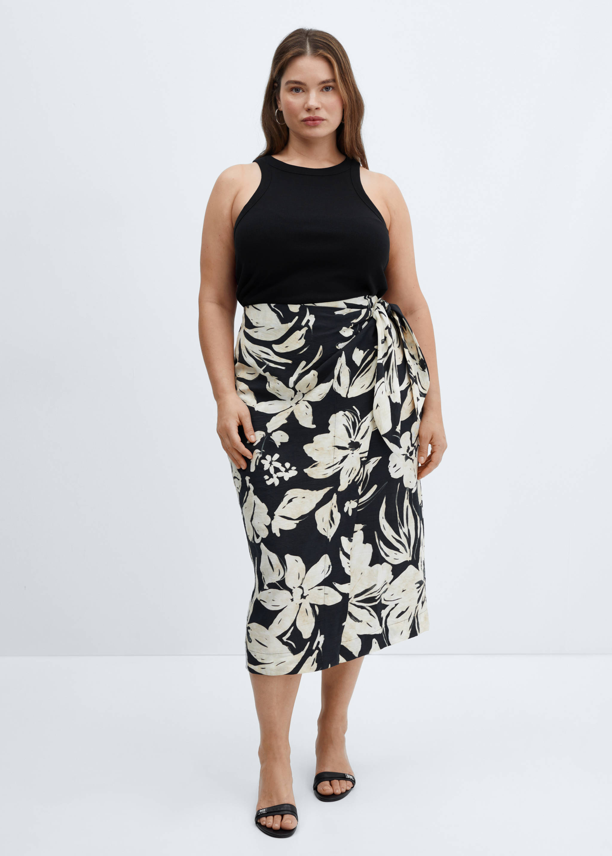 Floral-print wrap skirt - Details of the article 3