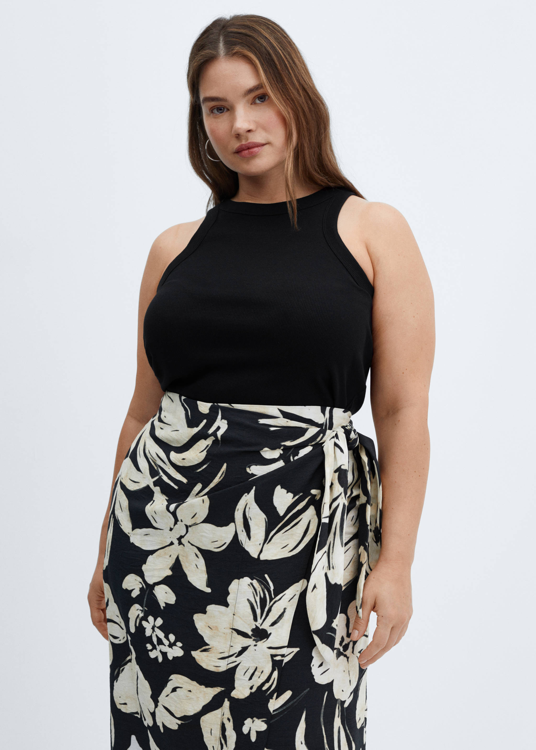 Floral-print wrap skirt - Details of the article 5