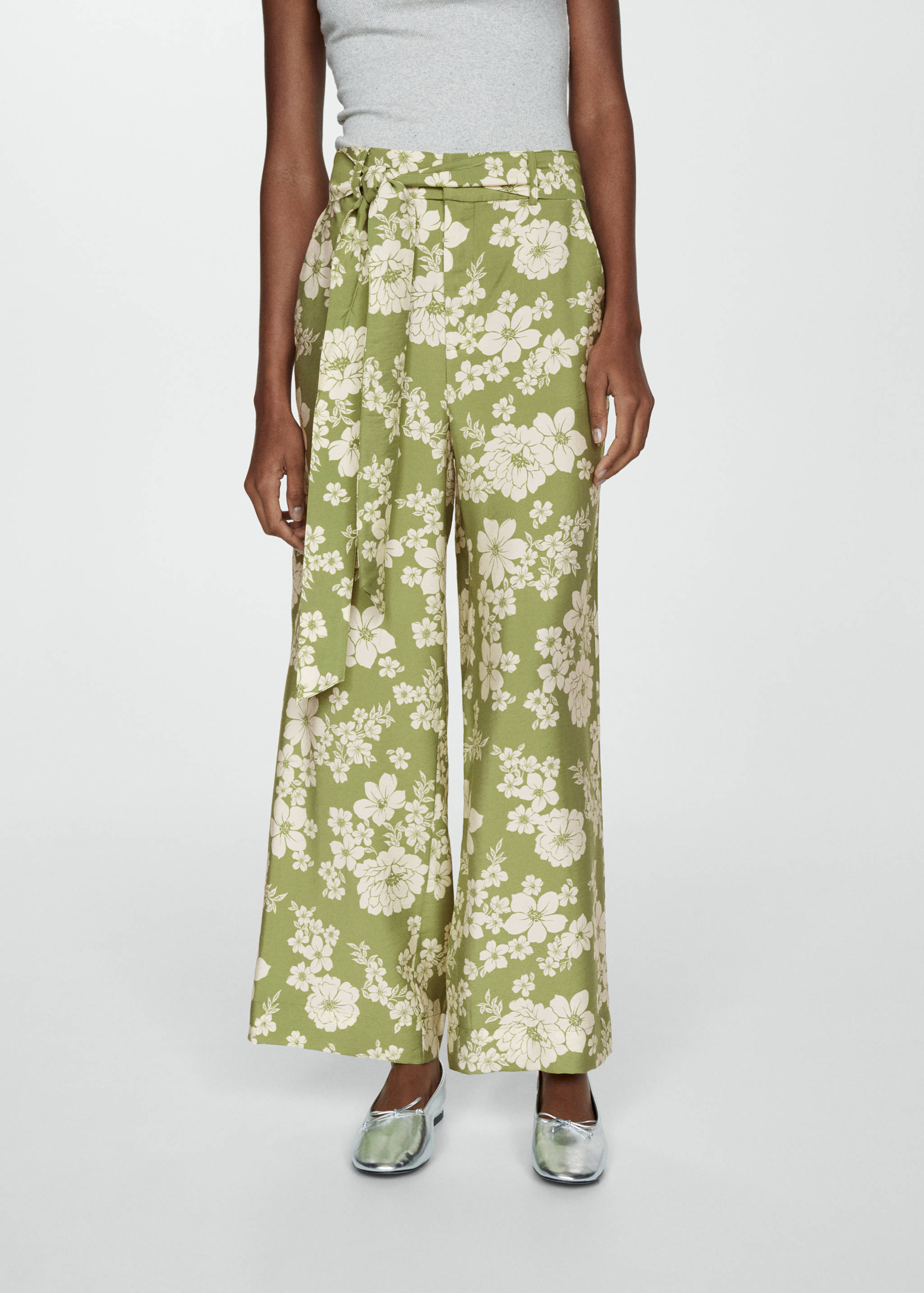 Printed pants with bow - Medium plane