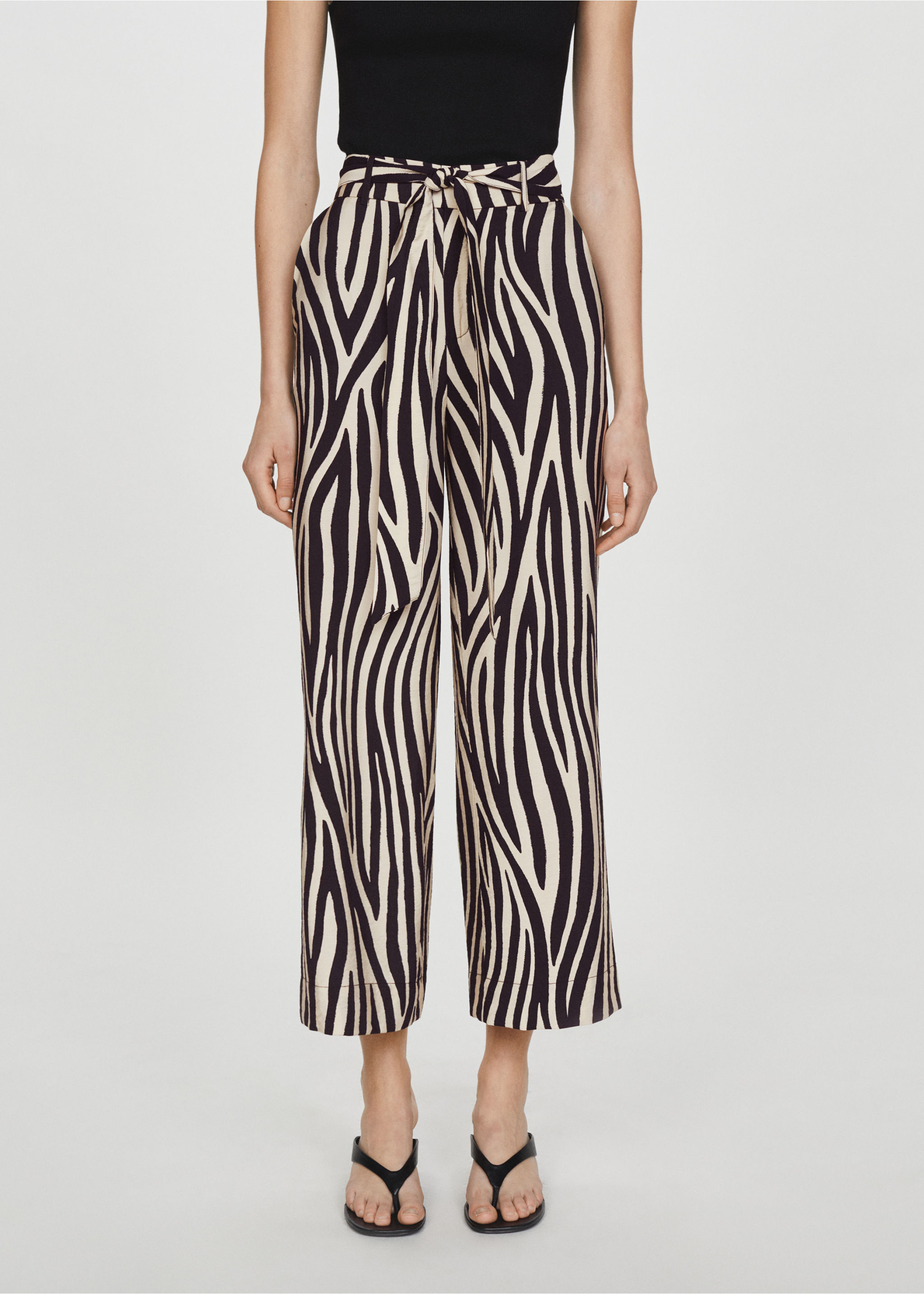 Pantalón estampado lazo - Plano medio