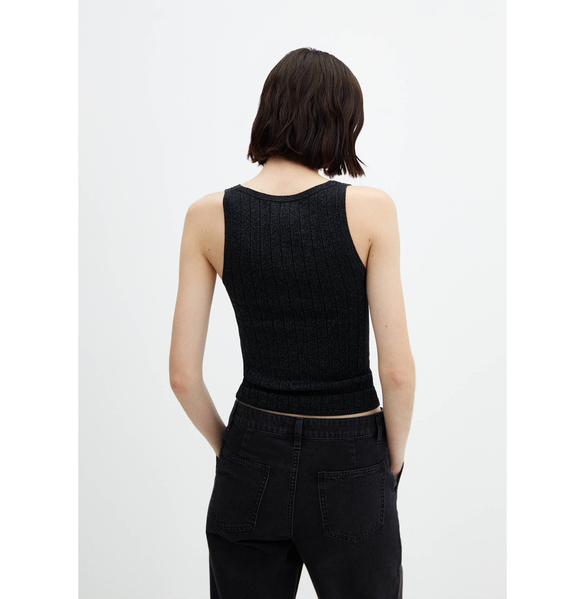 Lurex ribbed top - Reverse of the article