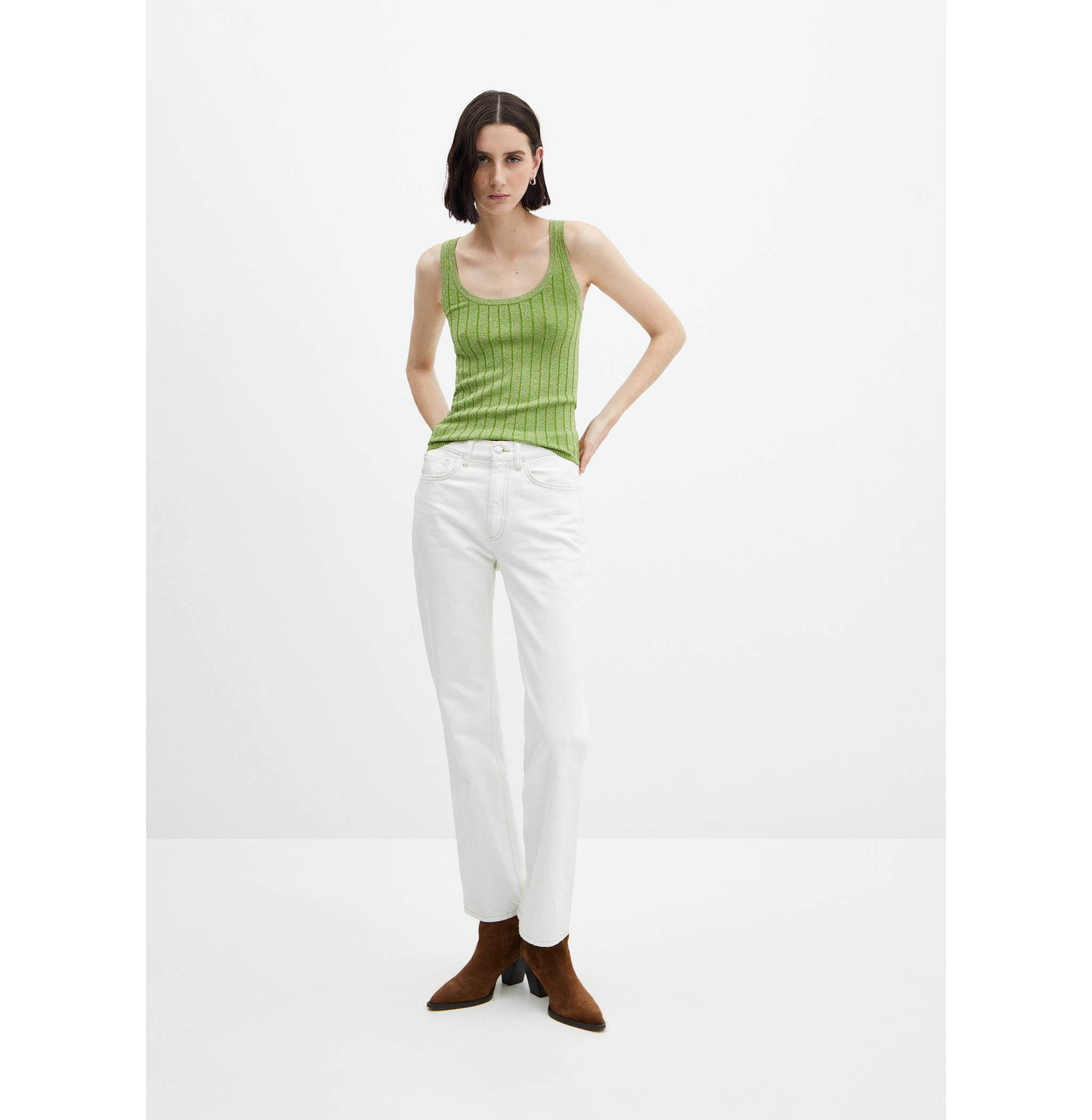 Lurex ribbed top - General plane