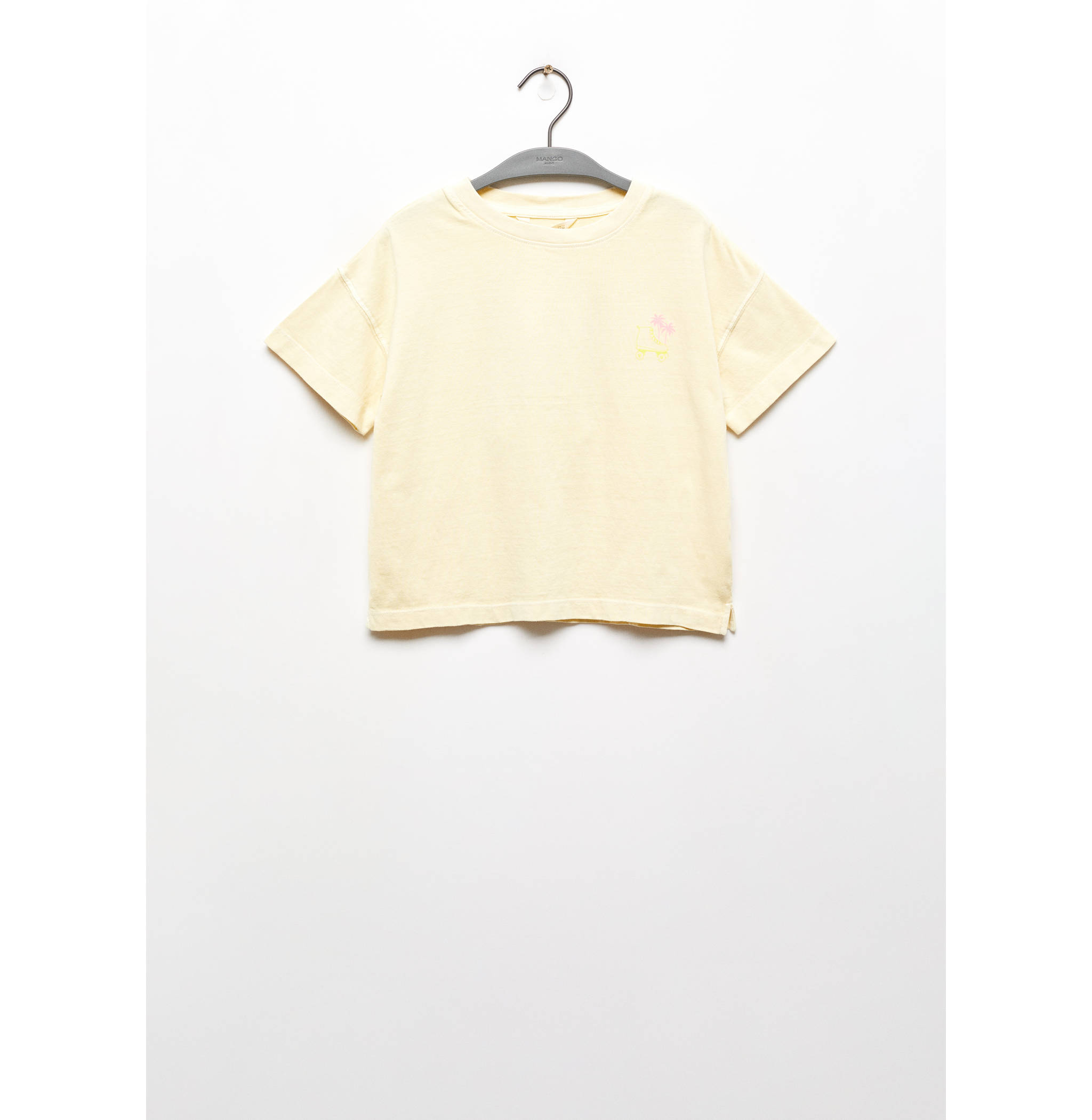 Tryckt bomull-blandning t-shirt - Artikel utan modell