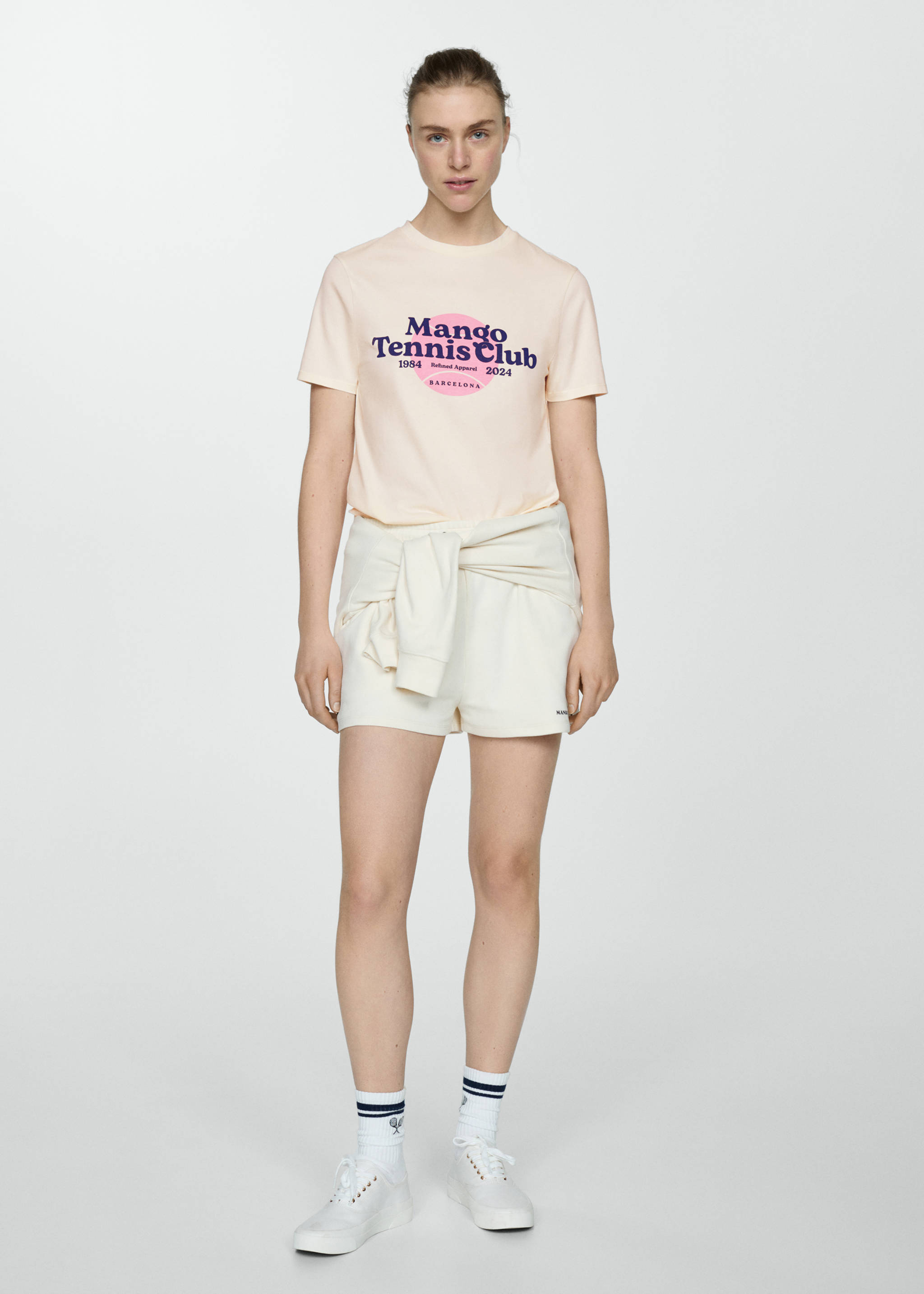 T-shirt 100 % coton message imprimé - Plan général