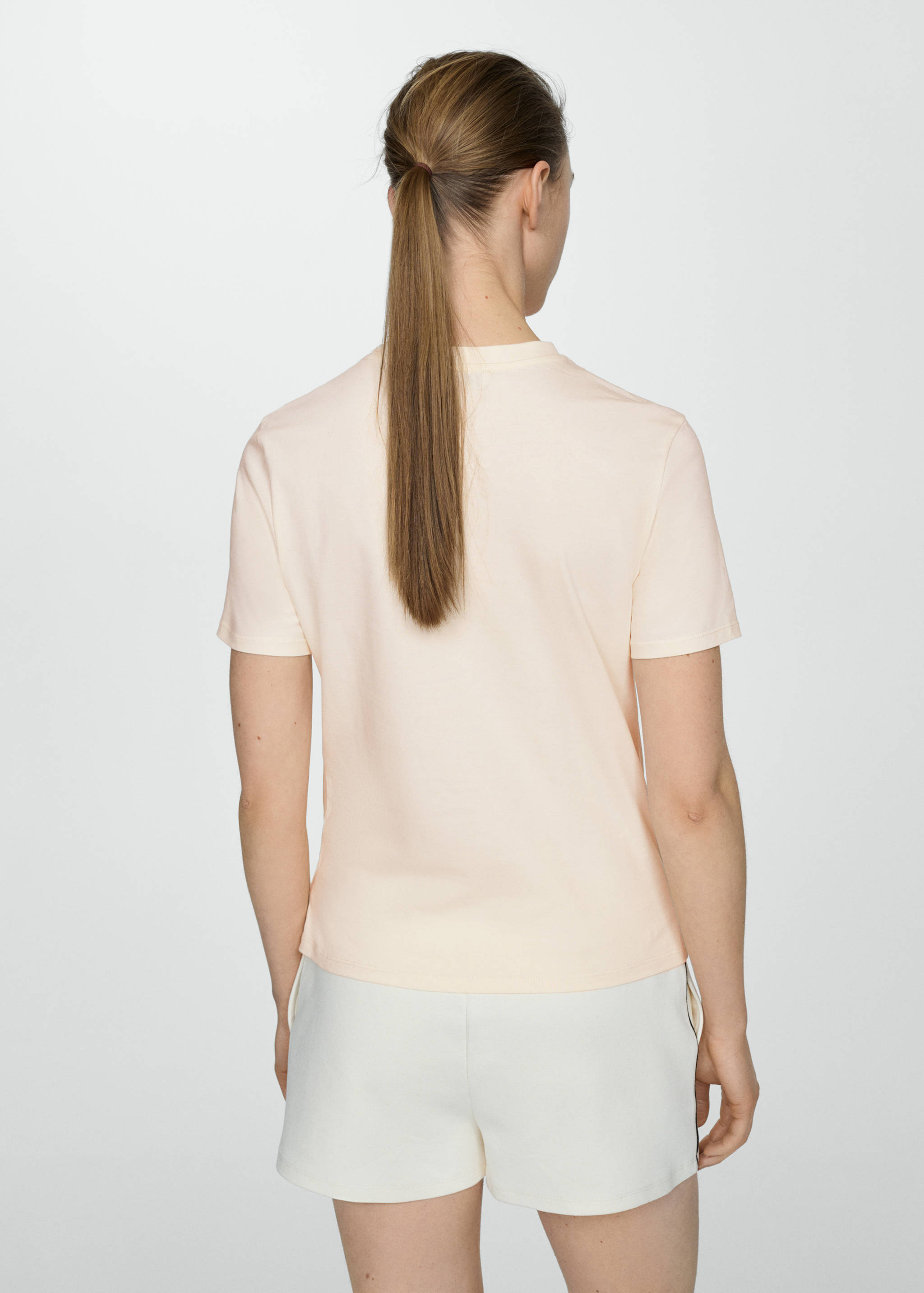 T-shirt 100 % coton message imprimé - Verso de l’article