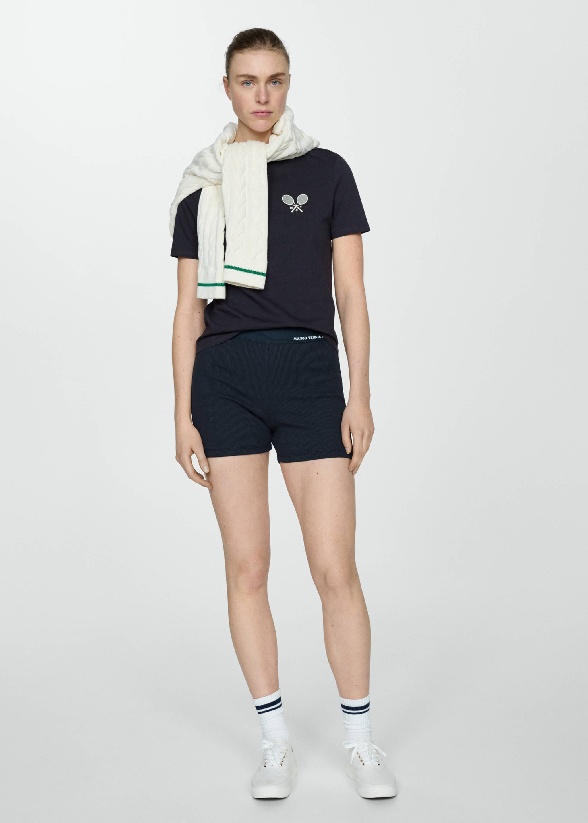 T-shirt 100 % coton message imprimé - Plan général