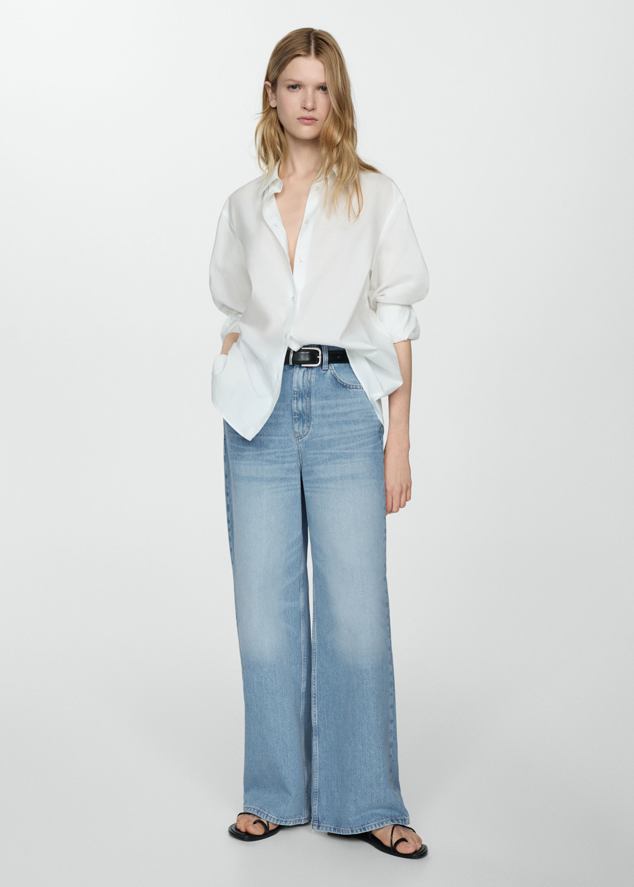 Loose Fit-Wideleg-Jeans mit niedriger Bundhöhe - Allgemeine Ansicht