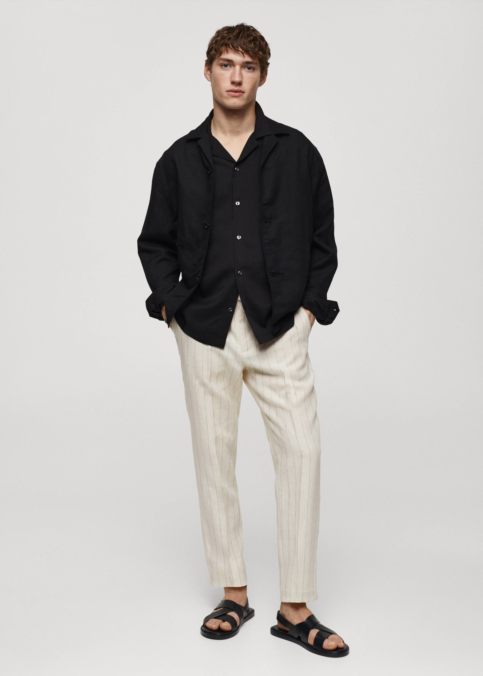 Slim-fit pinstripe pants - General plane