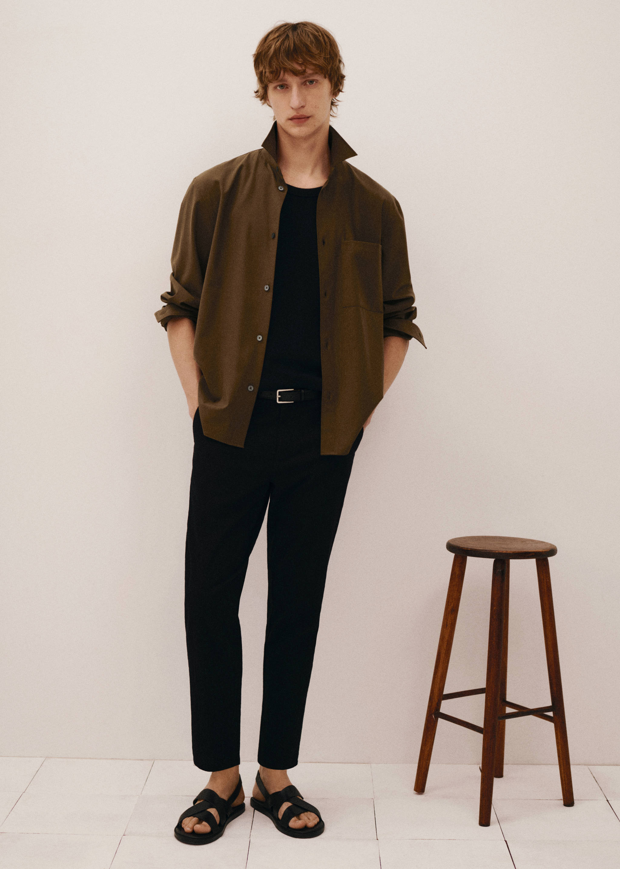 Seersucker cotton pants - Details of the article 3