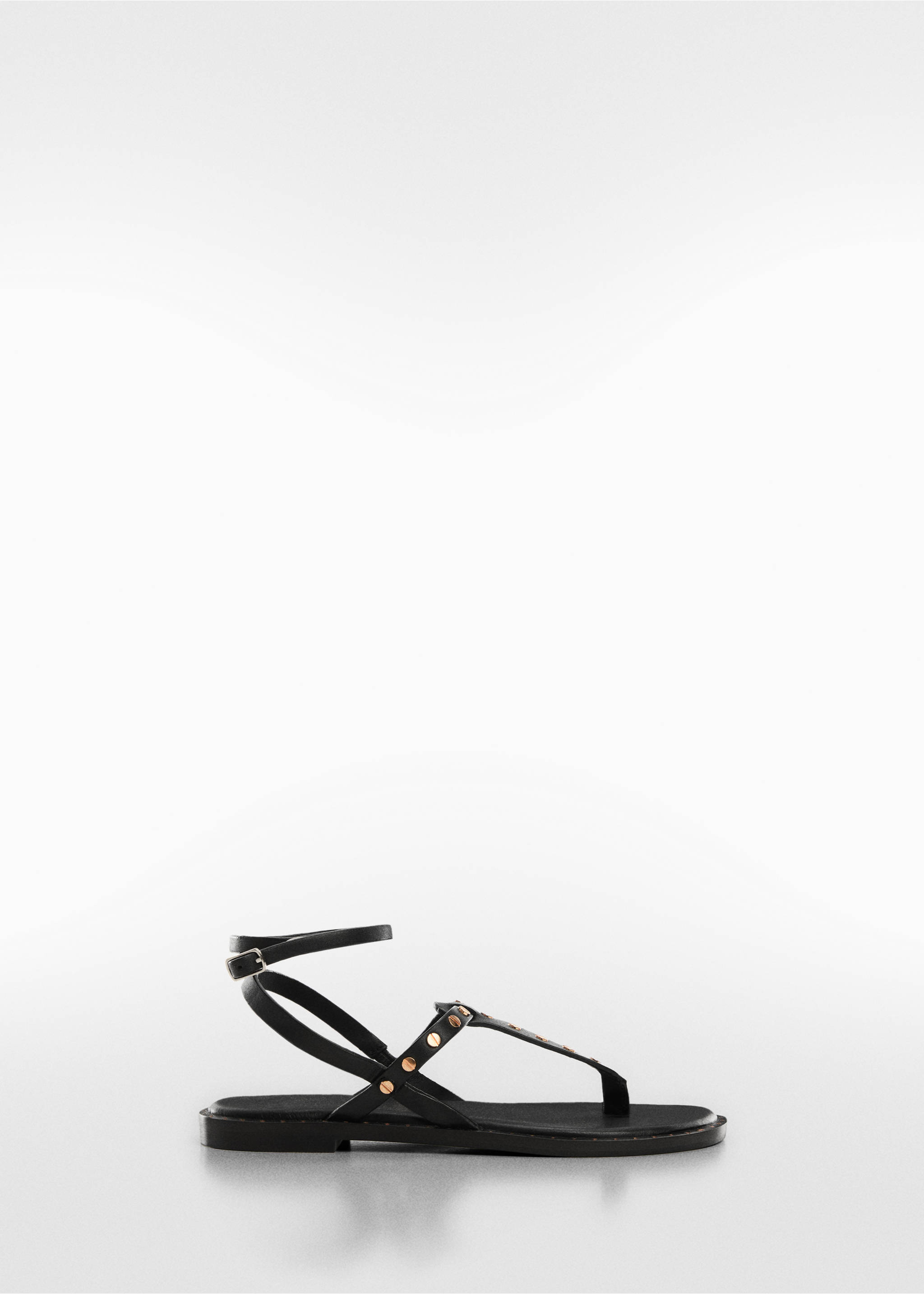 Studded leather sandals - Article without model, Black. Ref: 67047698-00.
