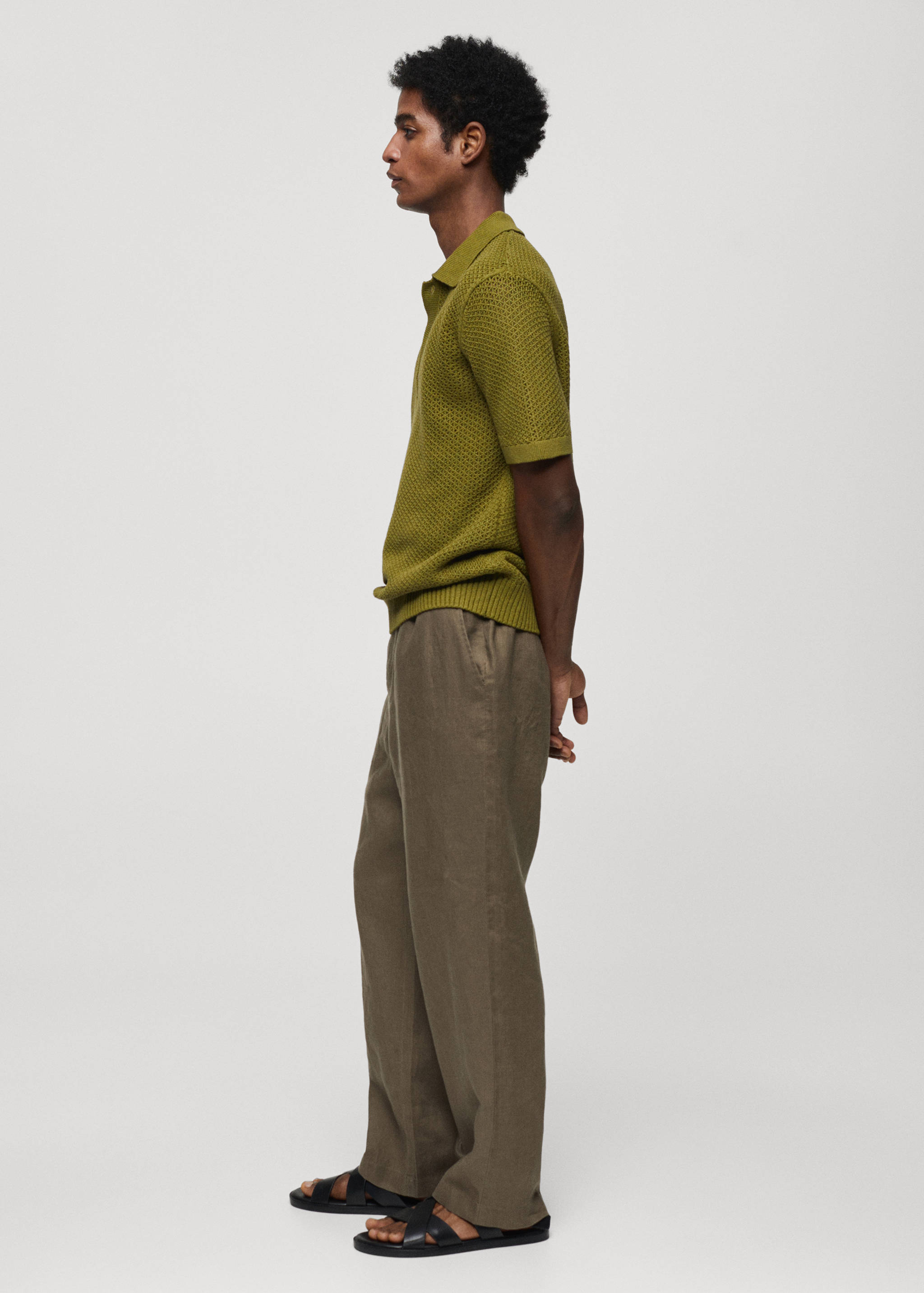 Strickpoloshirt in Flecht-Optik - Detail des Artikels 2