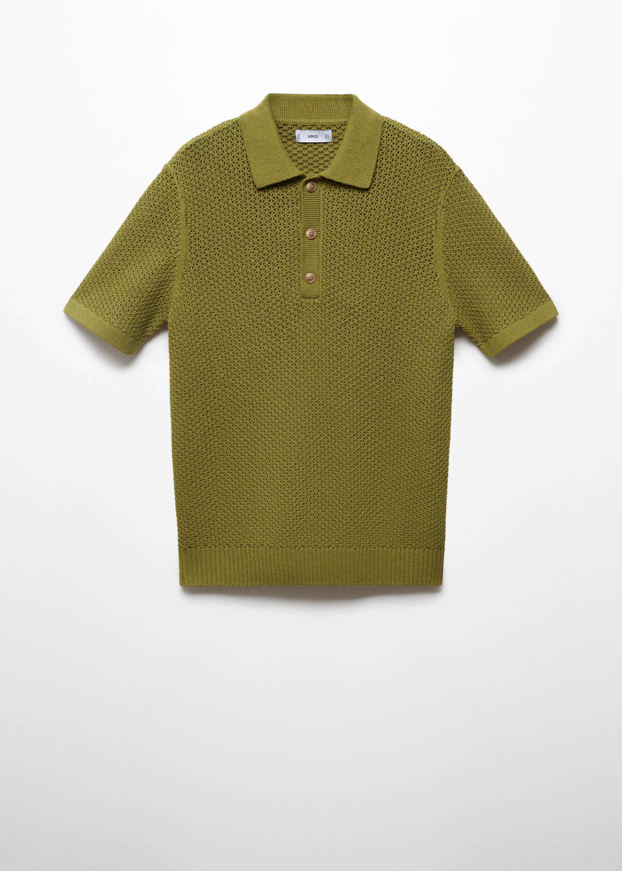 Strickpoloshirt in Flecht-Optik - Artikel ohne Model