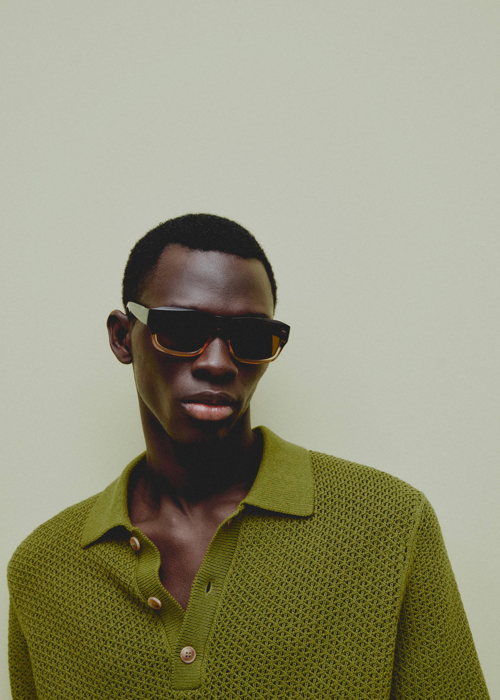 Braided knit polo shirt - Details of the article 5