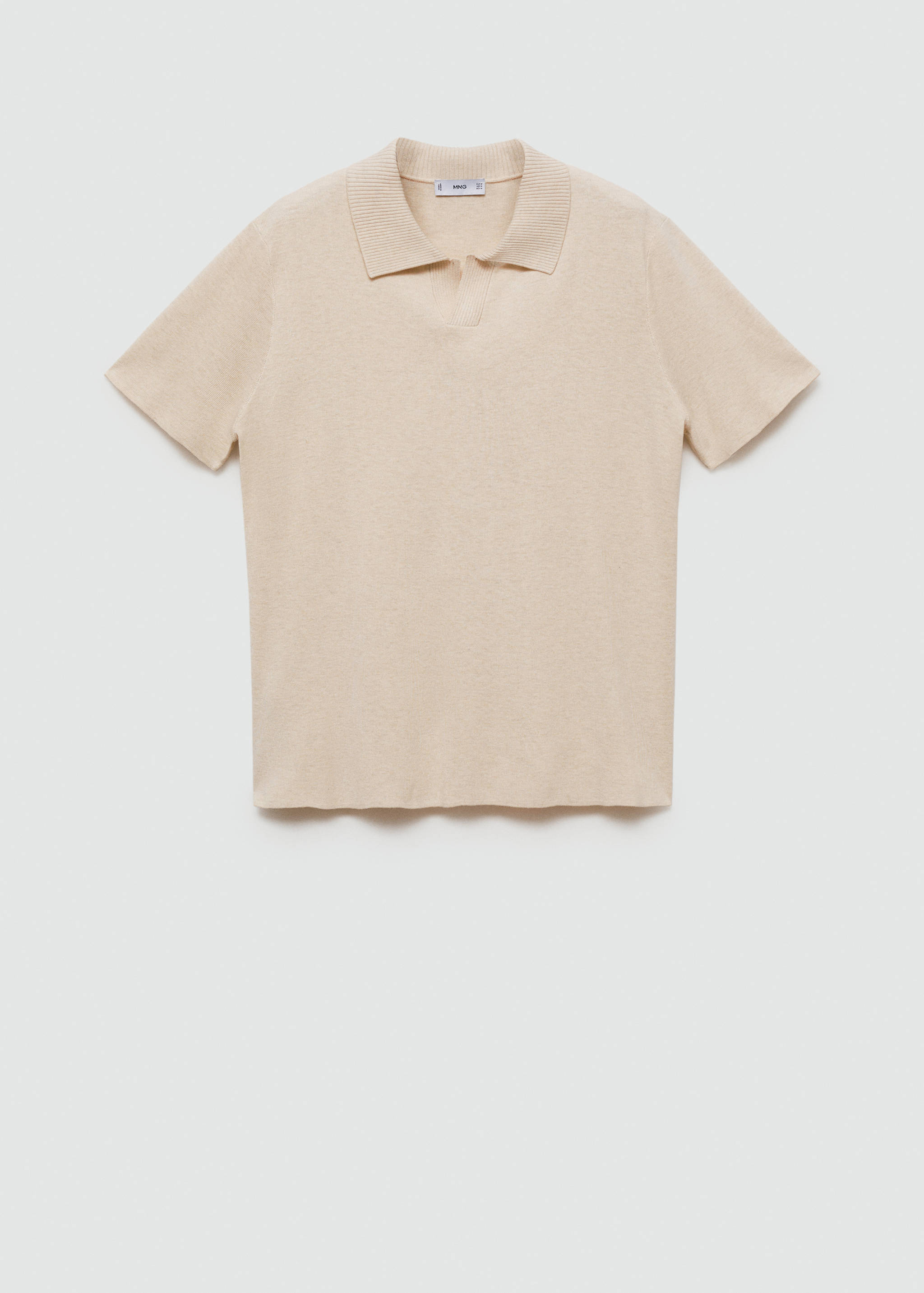 Fine-knit cotton polo shirt - Details of the article 4