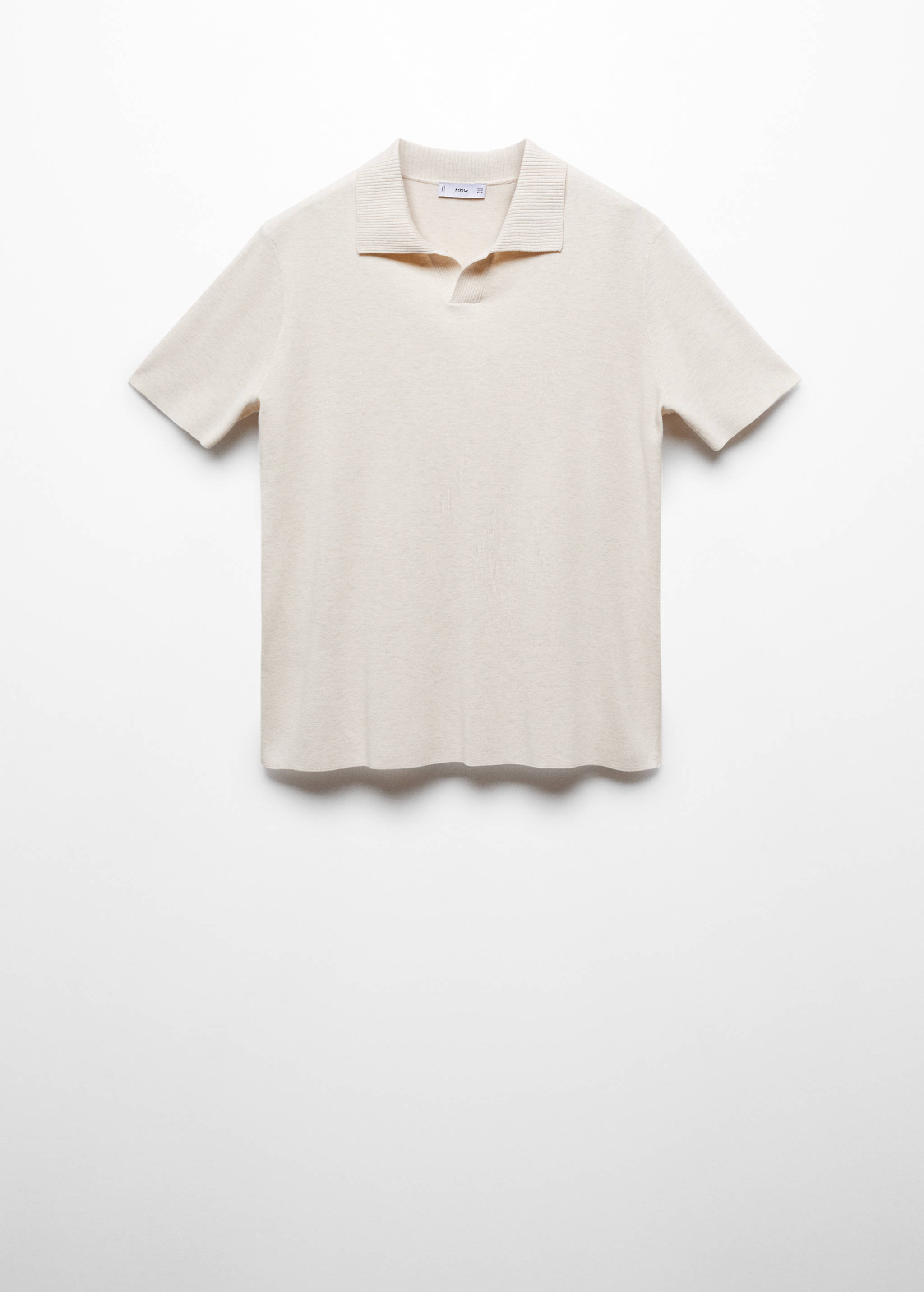 Fine-knit cotton polo shirt - Article without model
